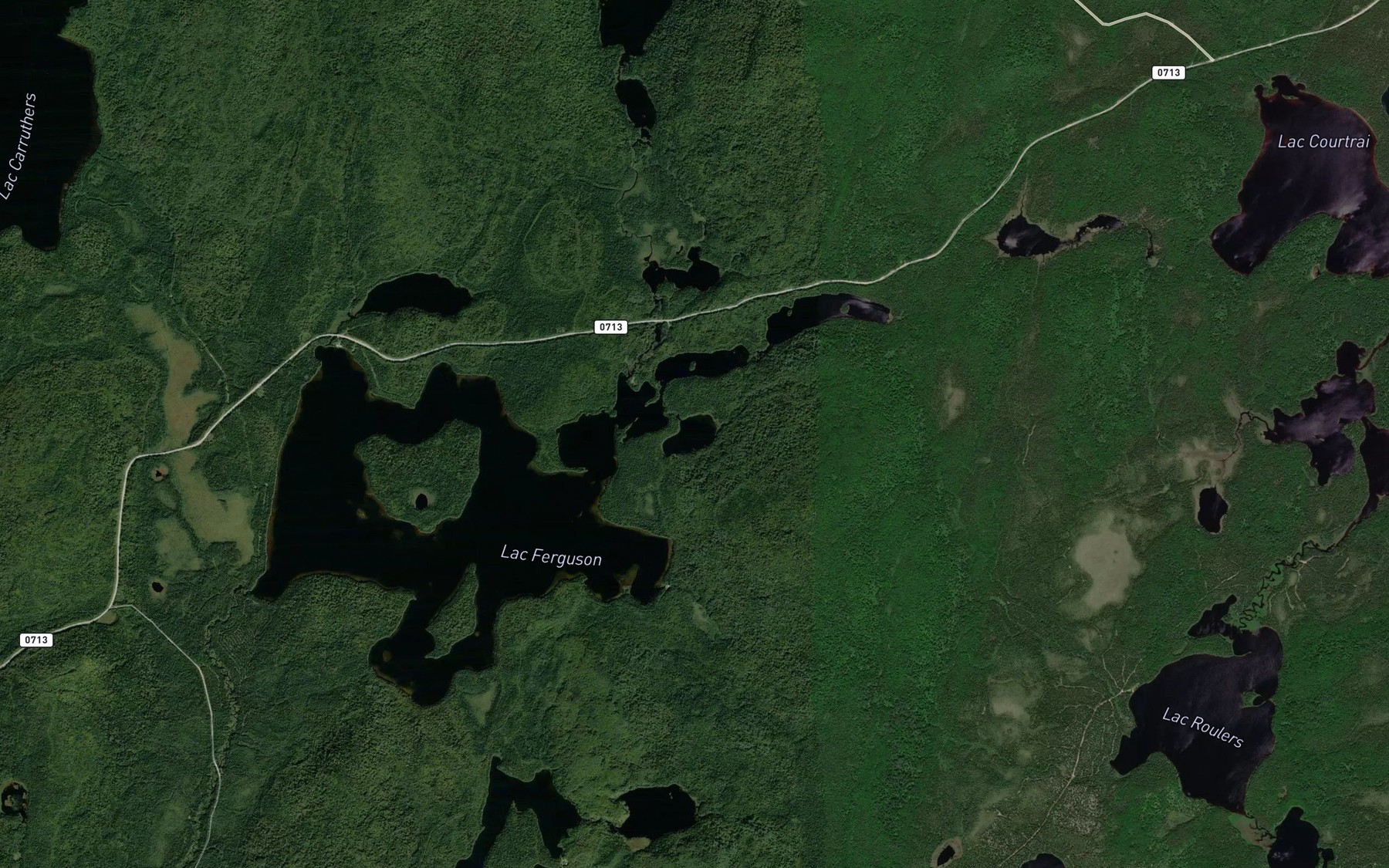 Satellite map of the Lac du Soleil