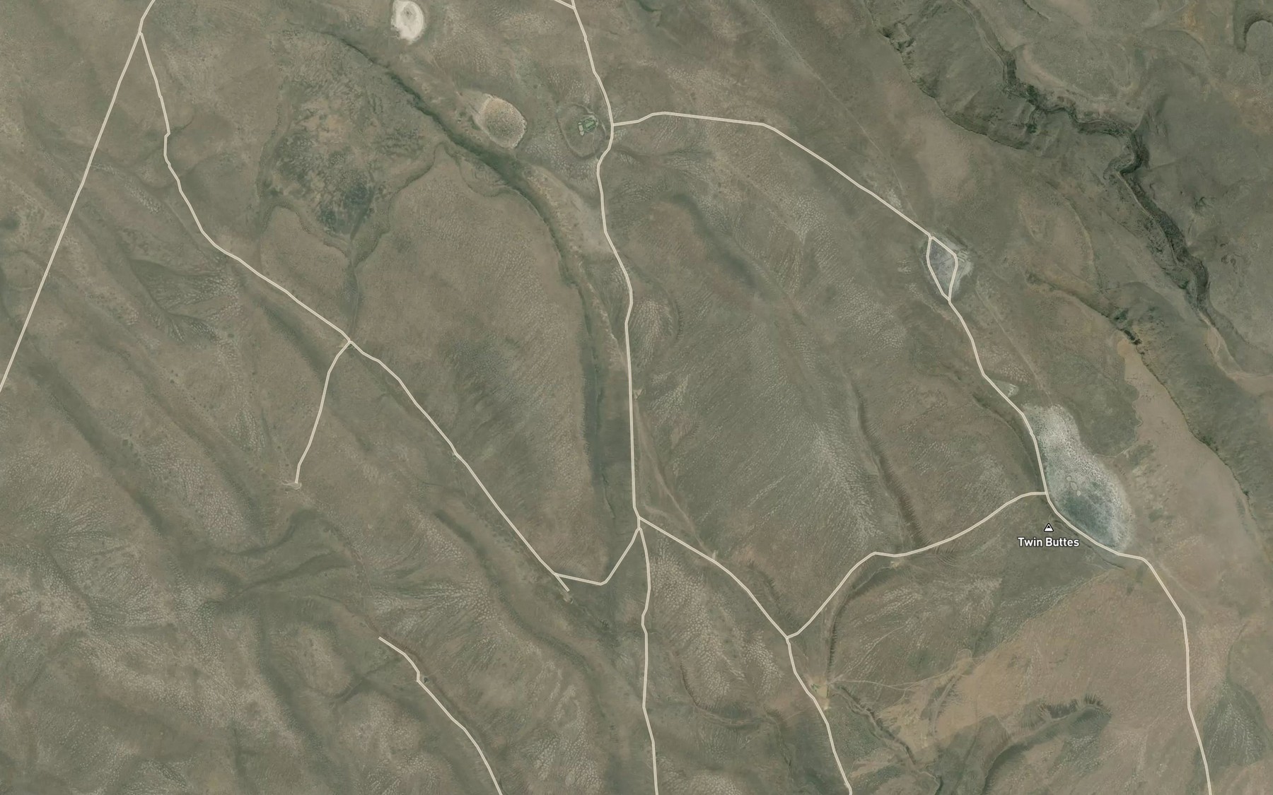 Satellite map of the Horseshoe Reservoir