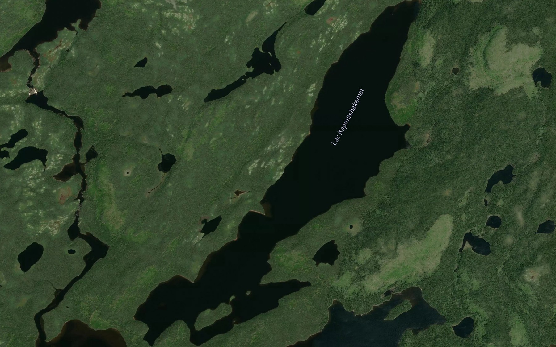 Satellite map of the Lac Kapmitshakamat