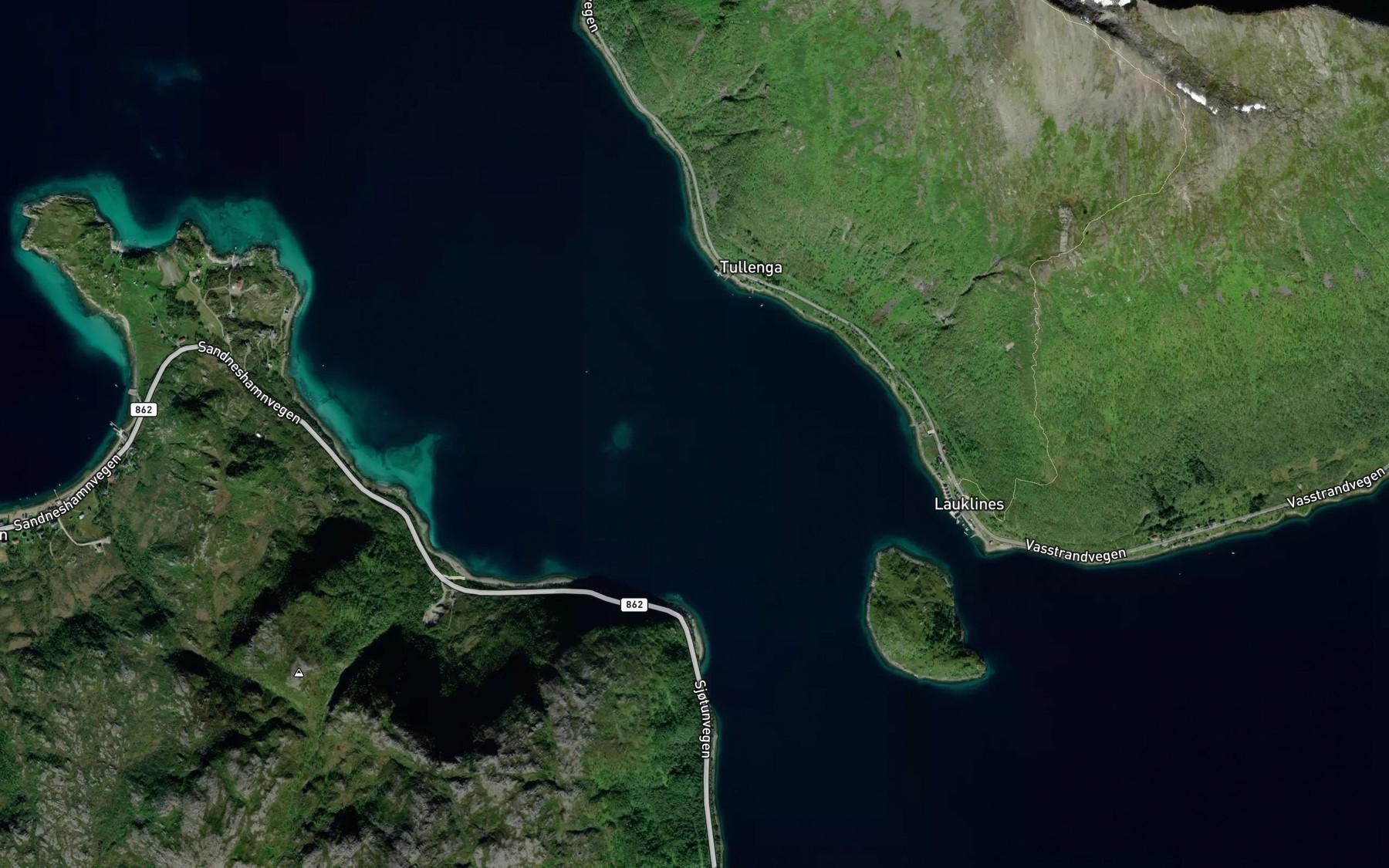 Satellite map of the Lysgrunnen