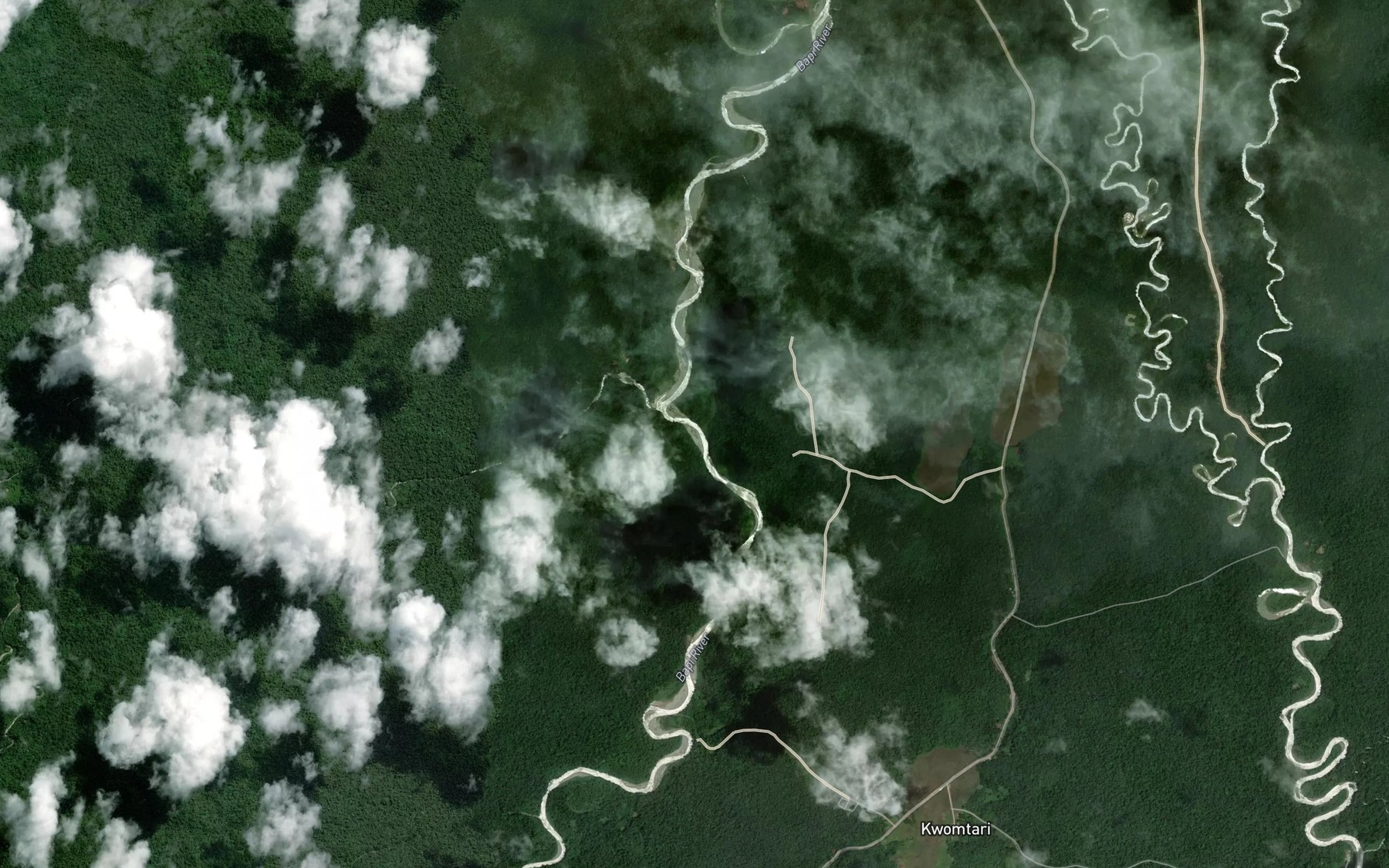 Satellite map of the Yuva Creek