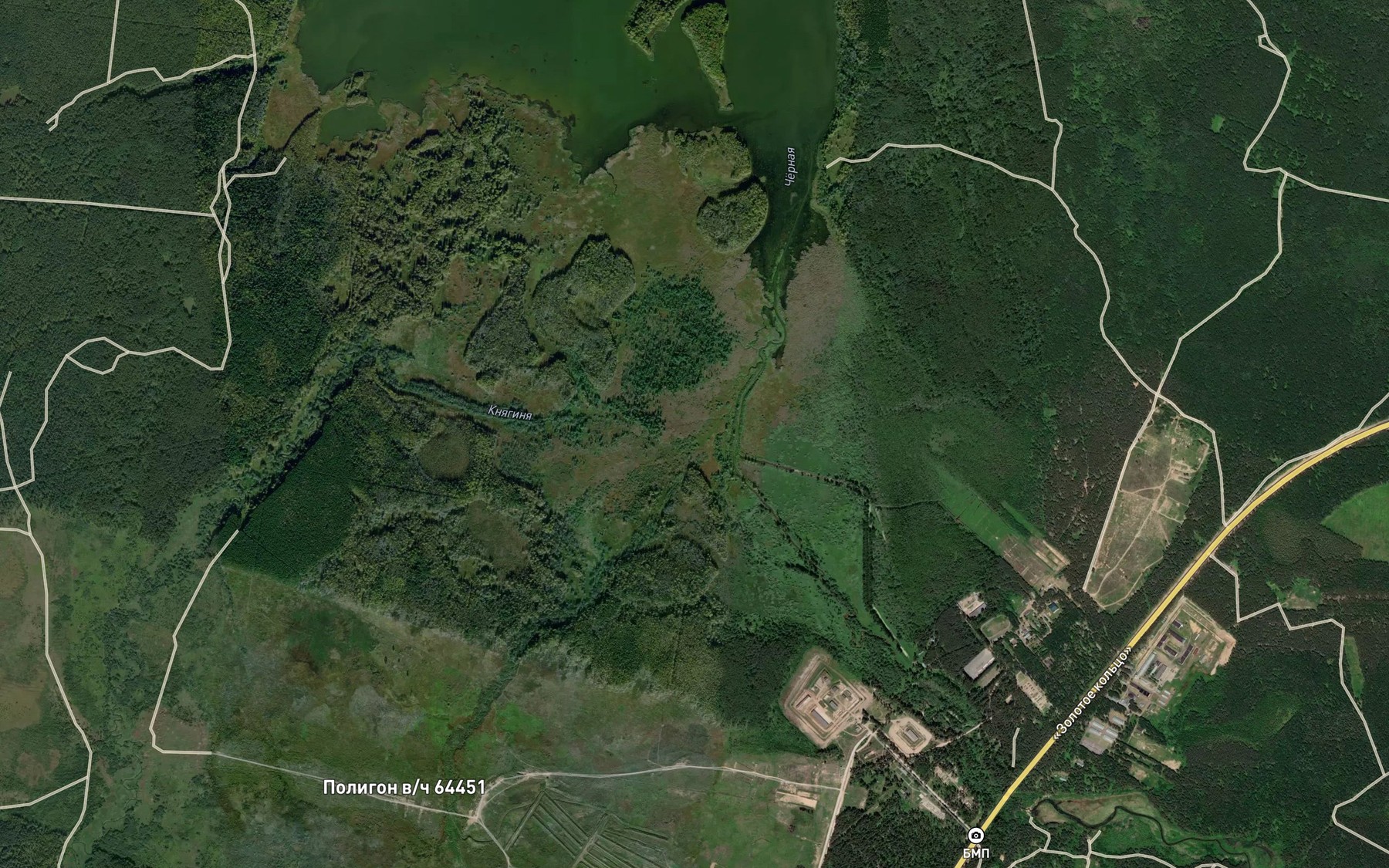 Satellite map of the Knyaginya