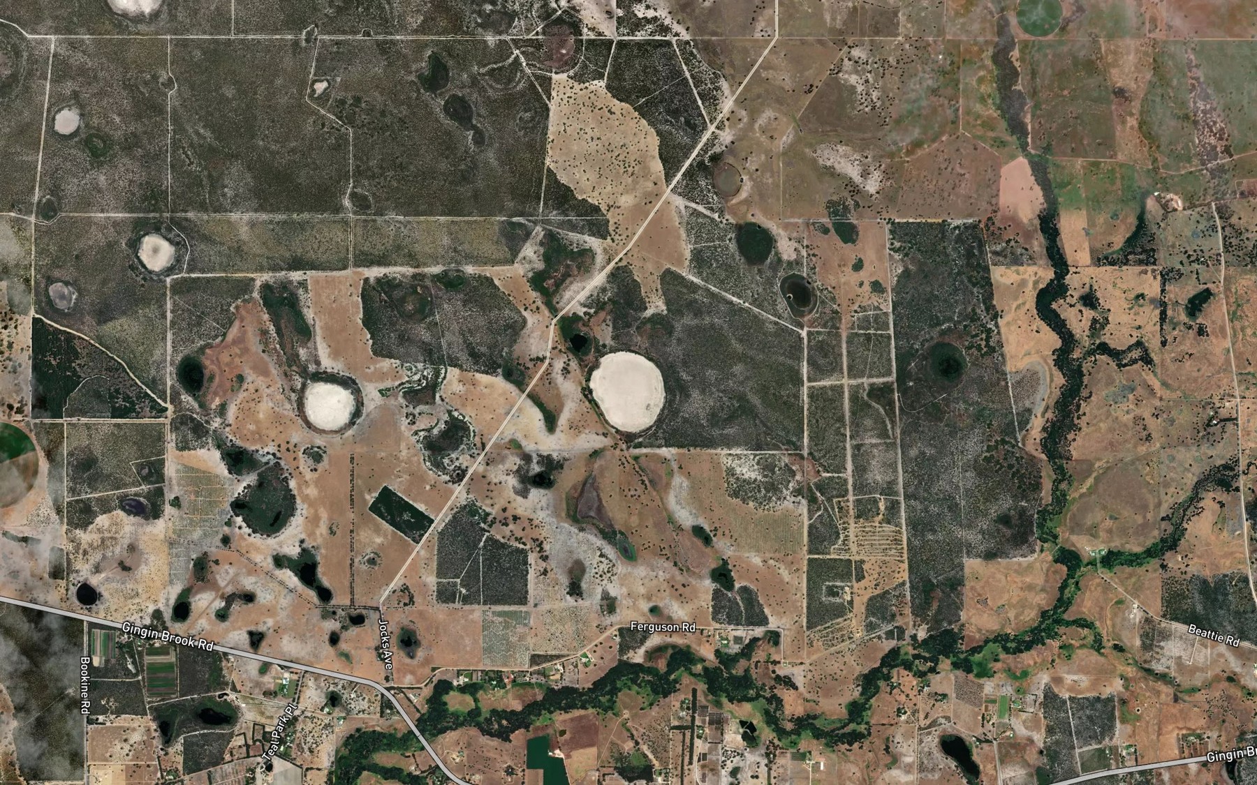 Satellite map of the Culcadarra Lake