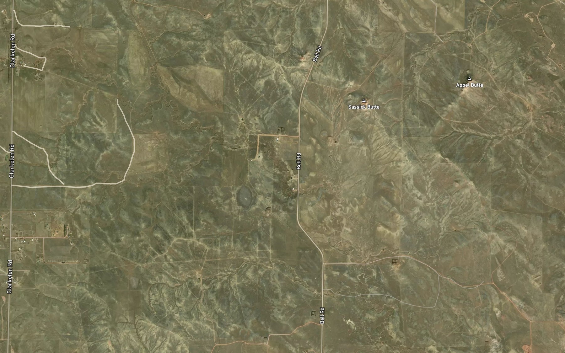 Satellite map of the Bluegate Creek
