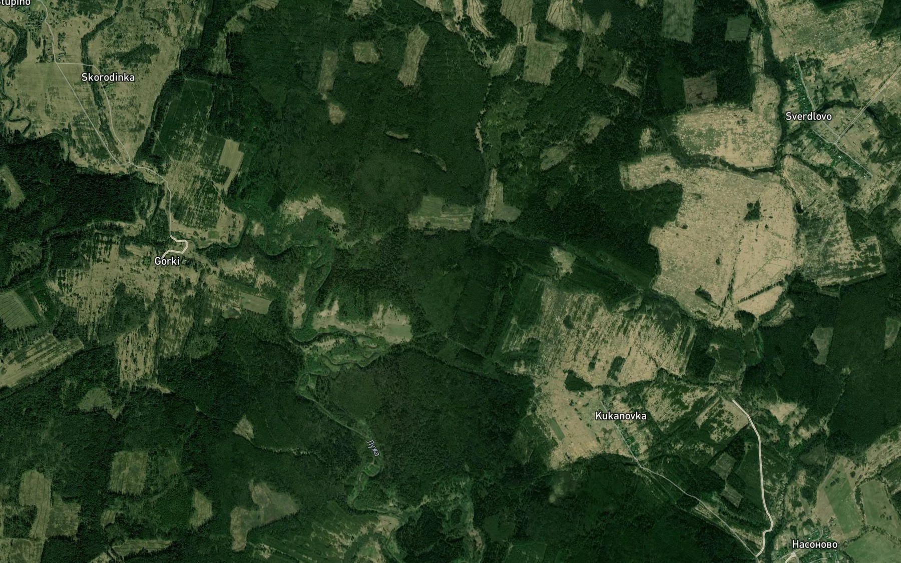 Satellite map of the Lebesovka
