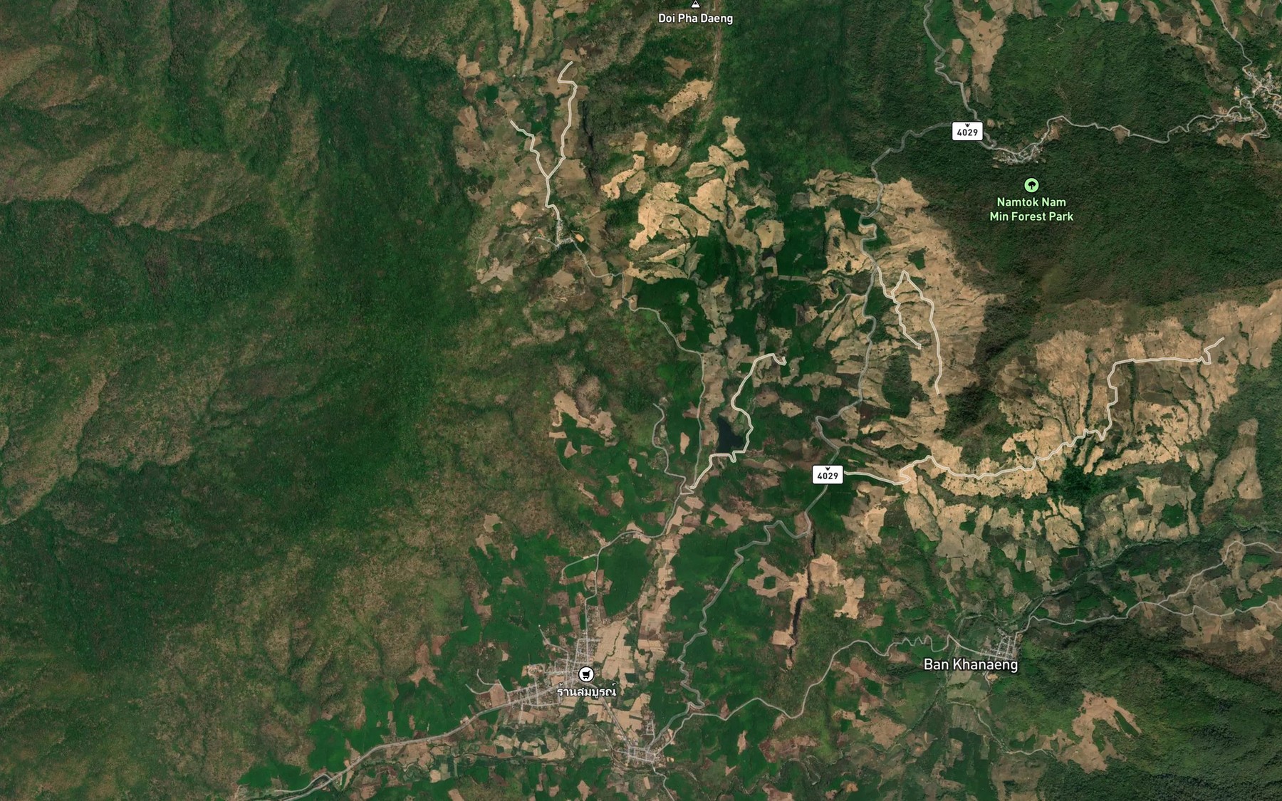 Satellite map of the Nam Tok Nam Min
