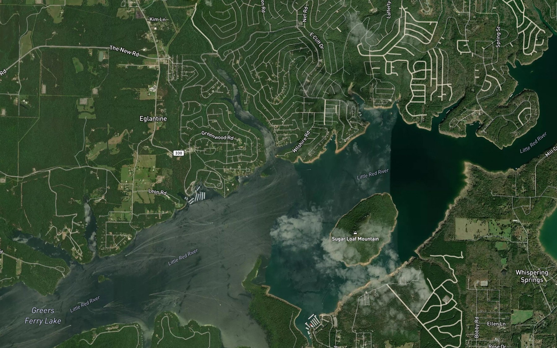 Satellite map of the Lynn Creek