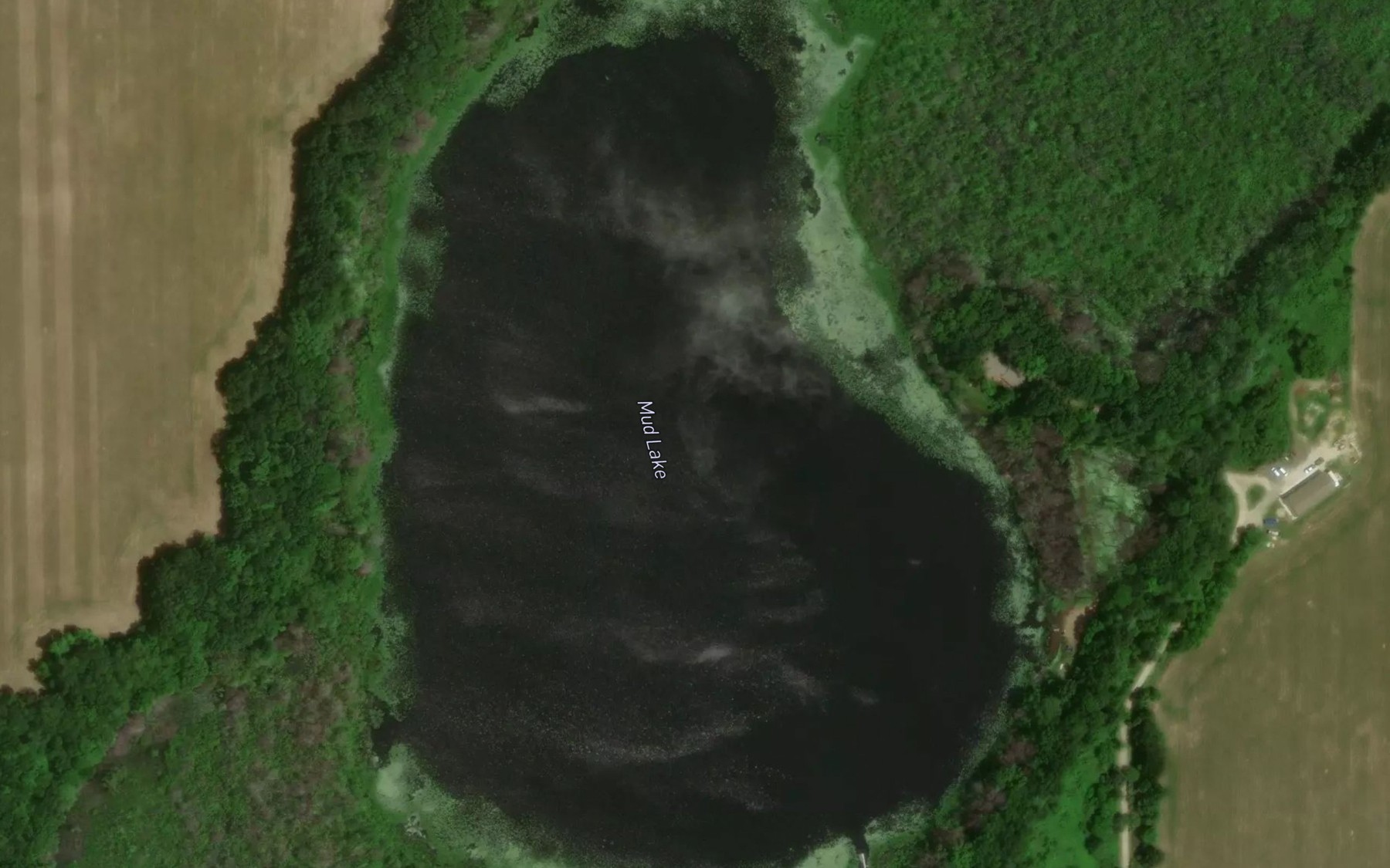 Satellite map of the Mud Lake