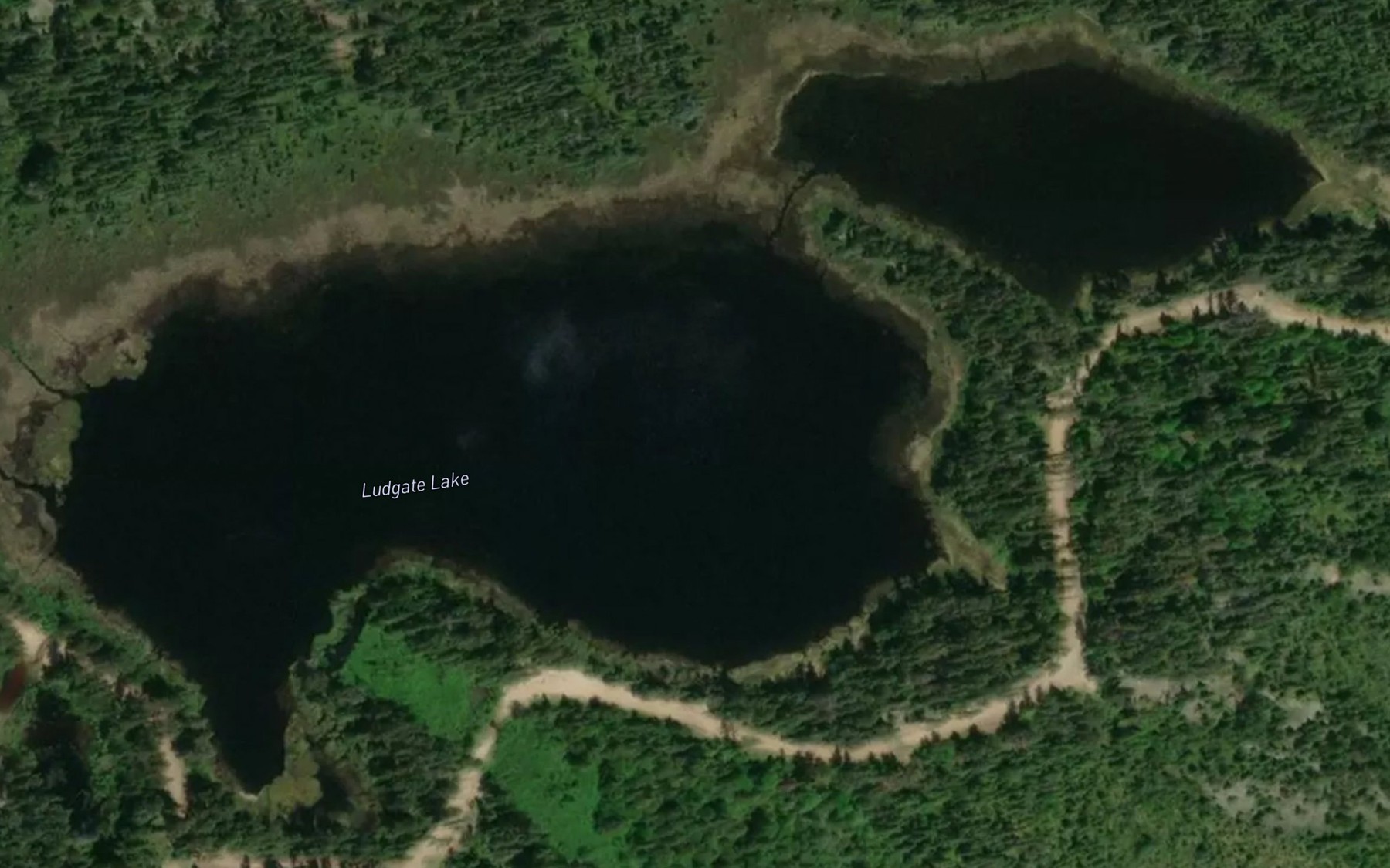 Satellite map of the Ludgate Lake