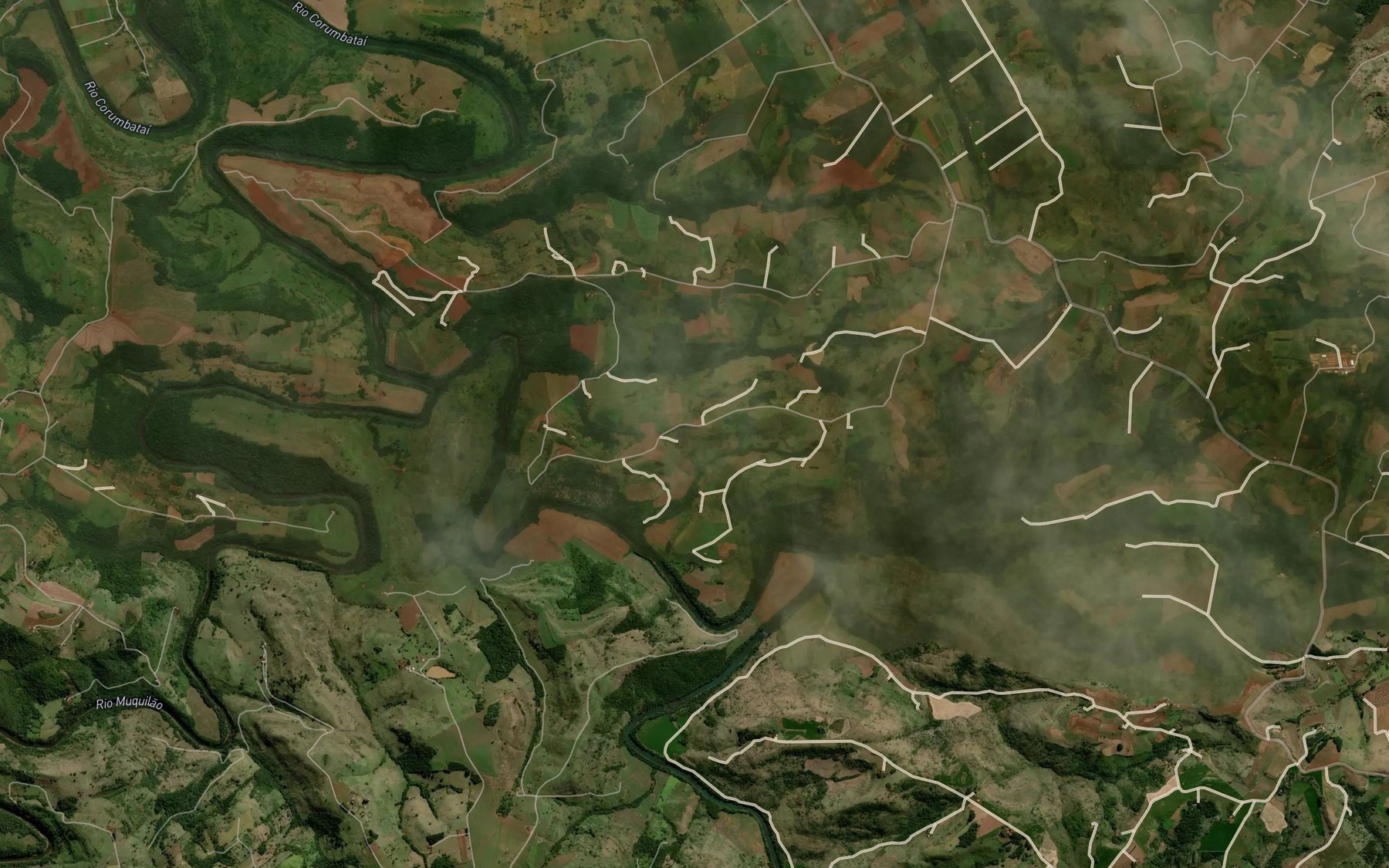 Satellite map of the Ribeirao do Faxinal