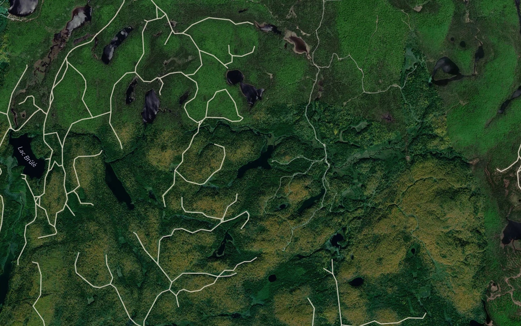 Satellite map of the Lac d'Youville