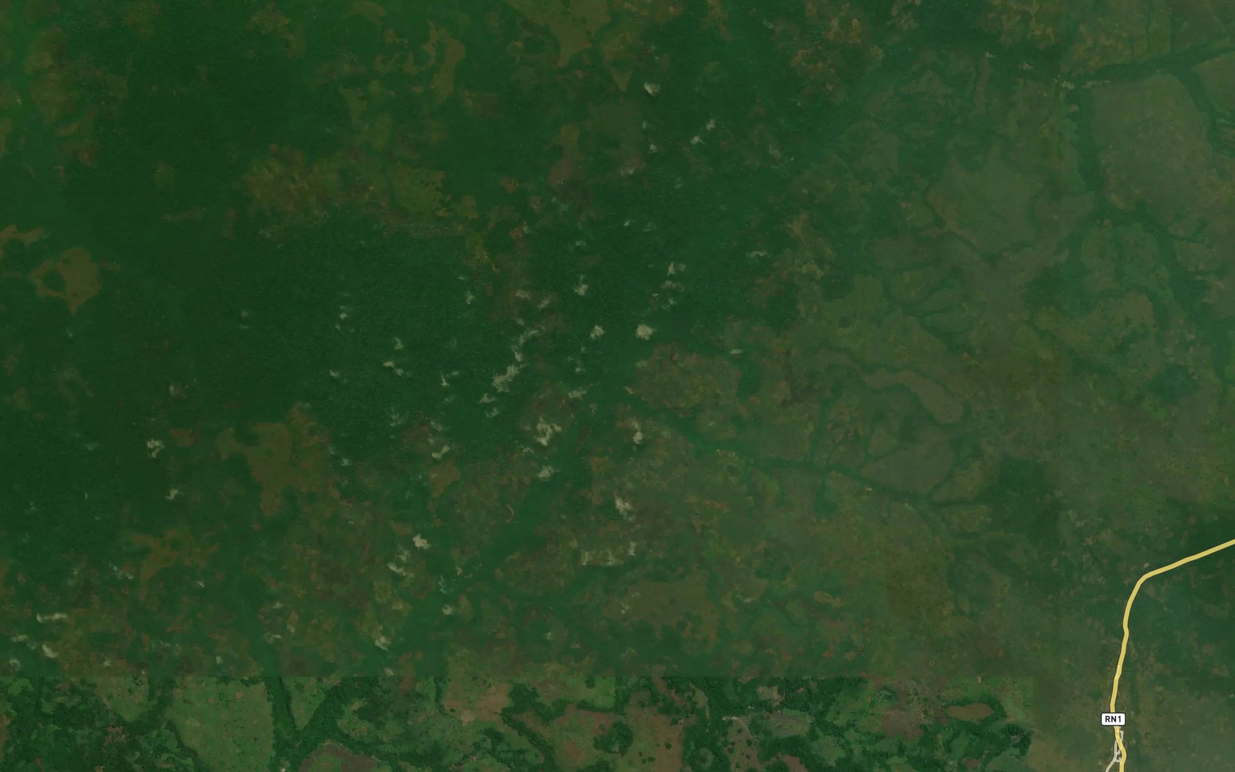 Satellite map of the Tshamabongu
