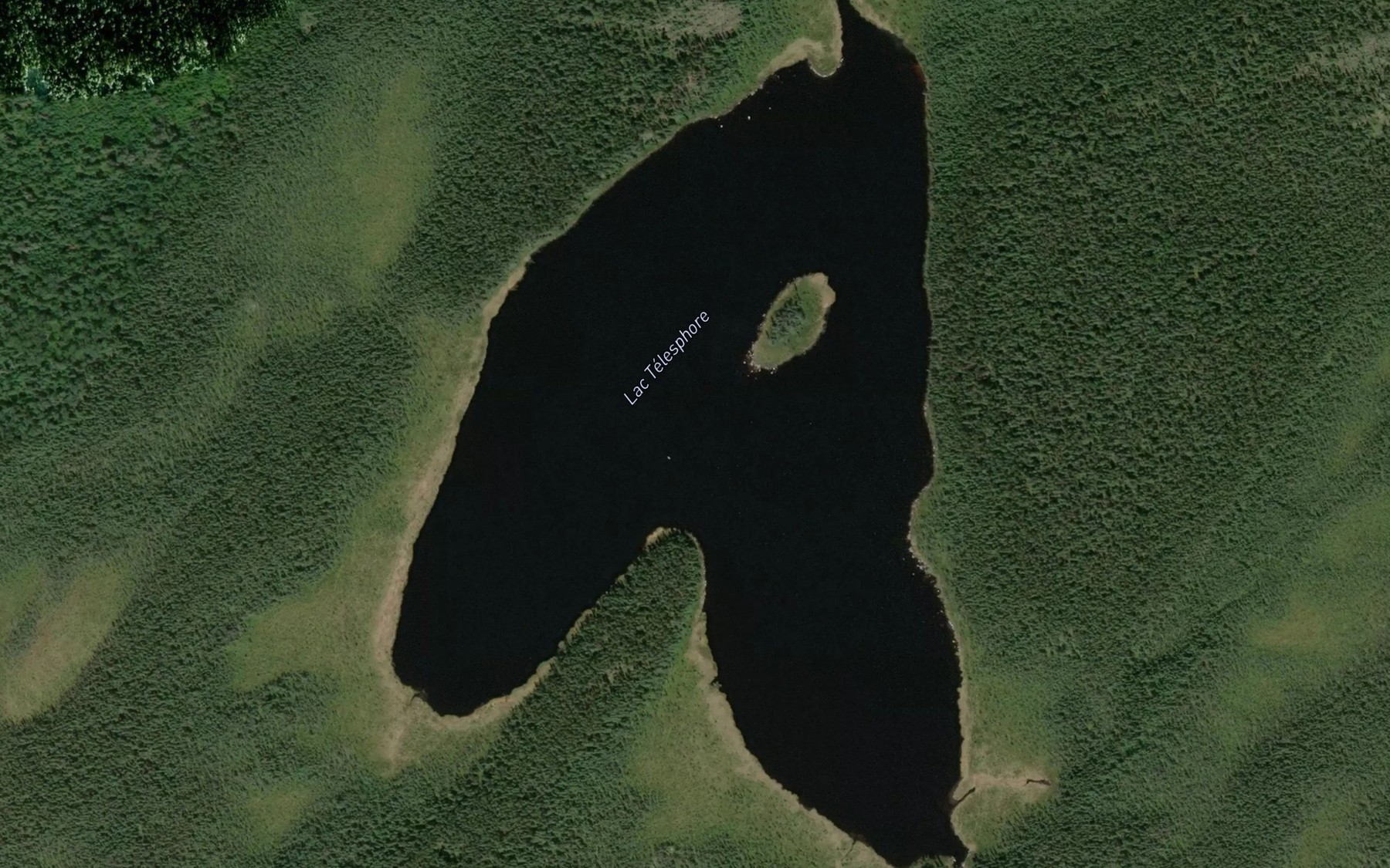 Satellite map of the Lac Telesphore