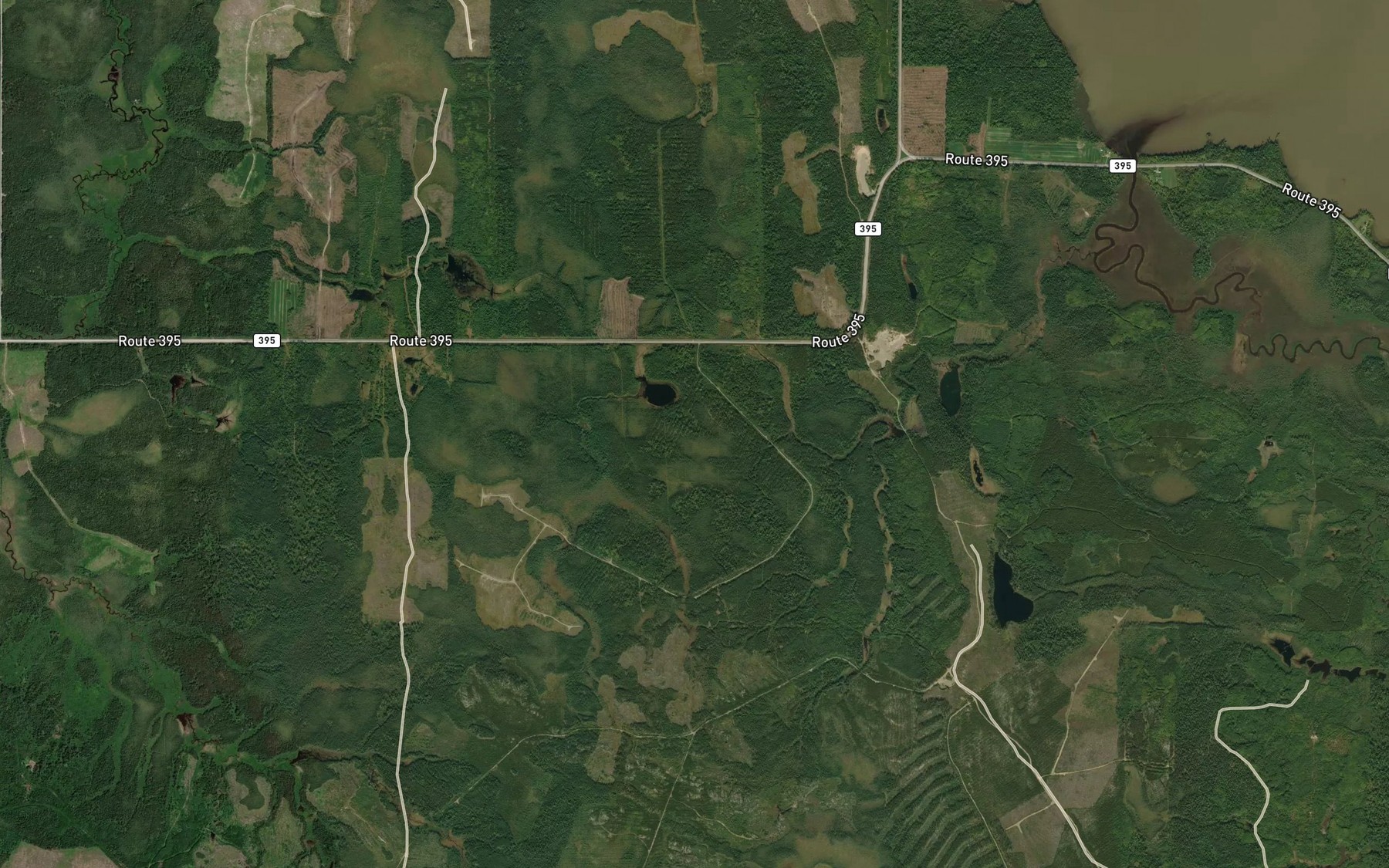 Satellite map of the Ruisseau Dunn