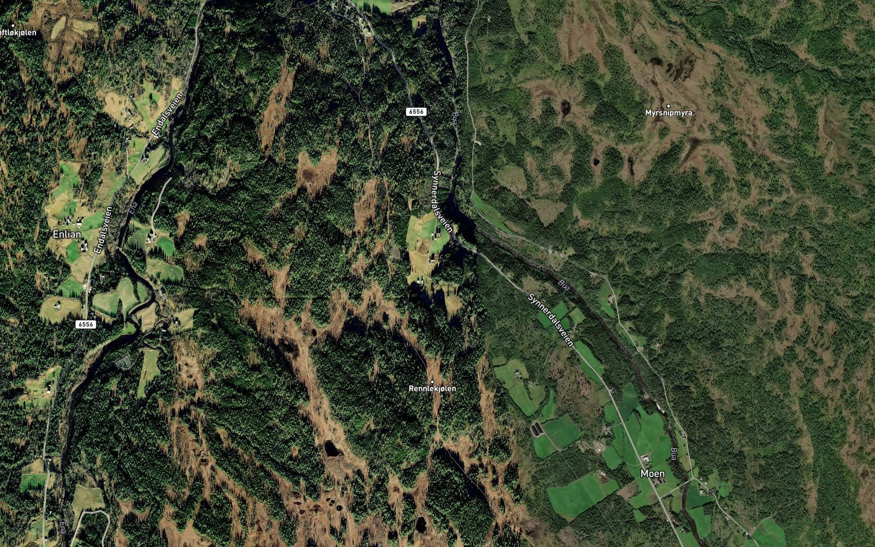 Satellite map of the Vollabekken