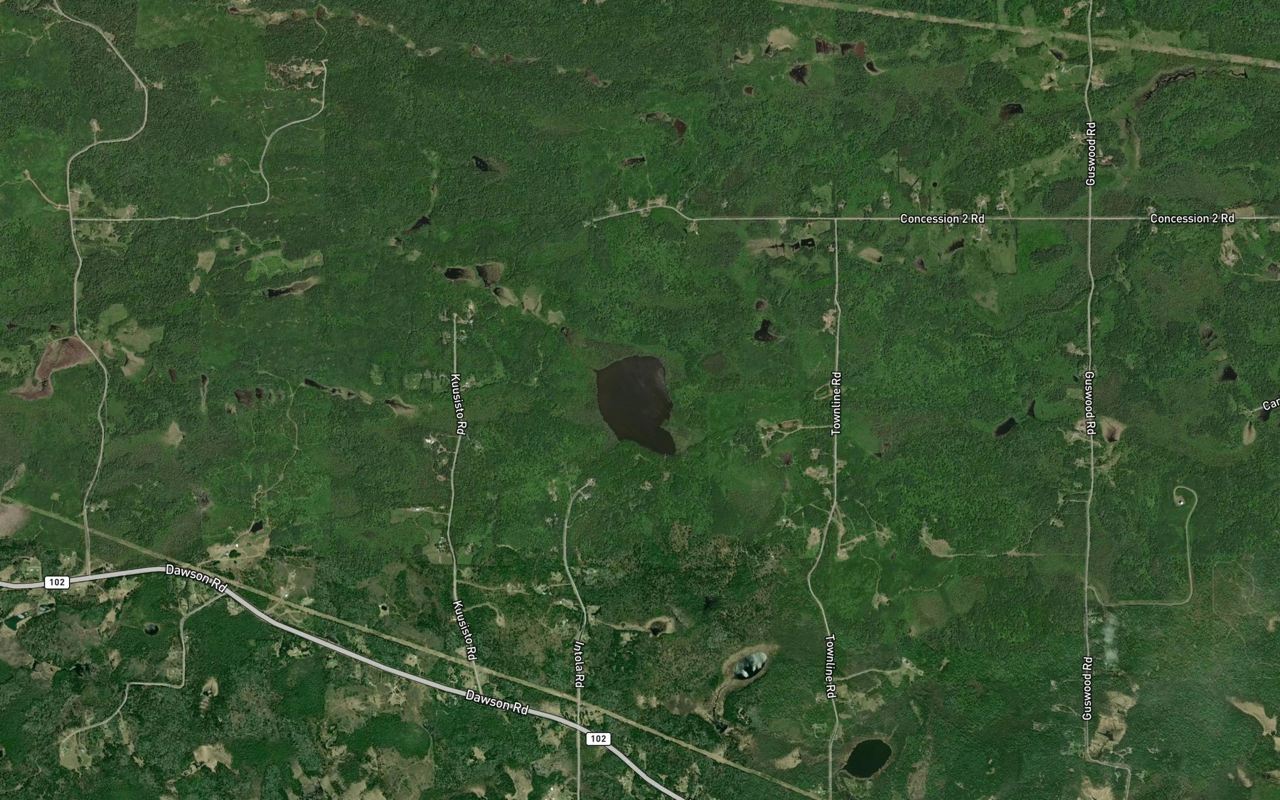 Satellite map of the Town Lake