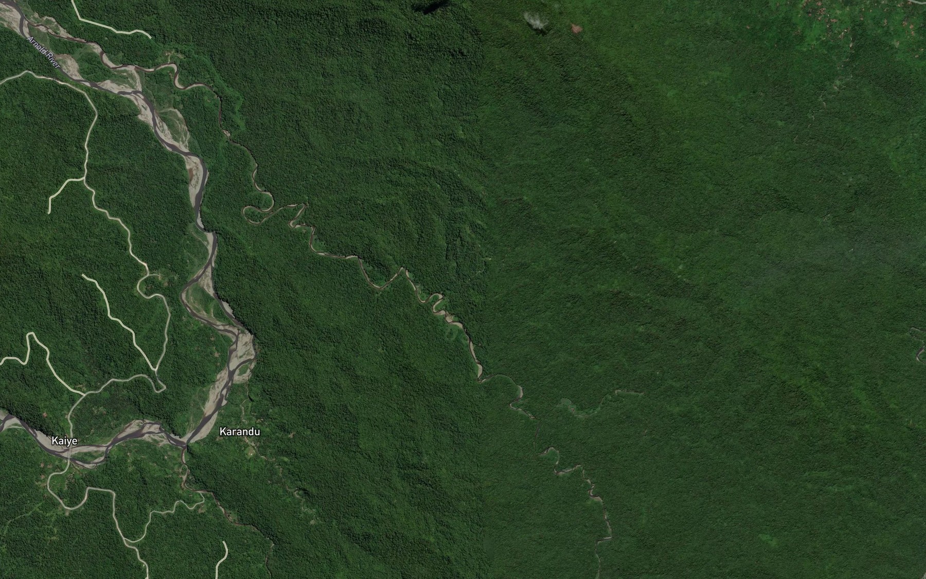 Satellite map of the Tumoflu Creek