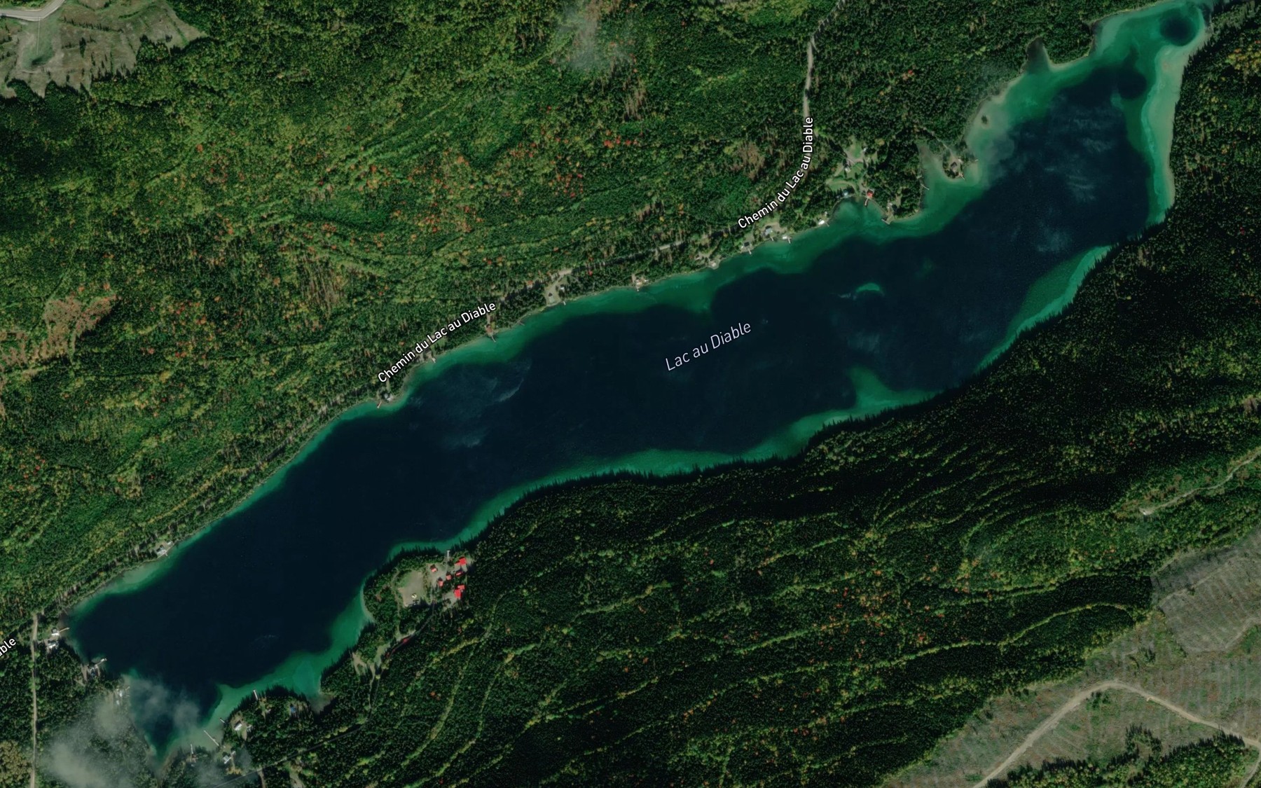 Satellite map of the Lac au Diable