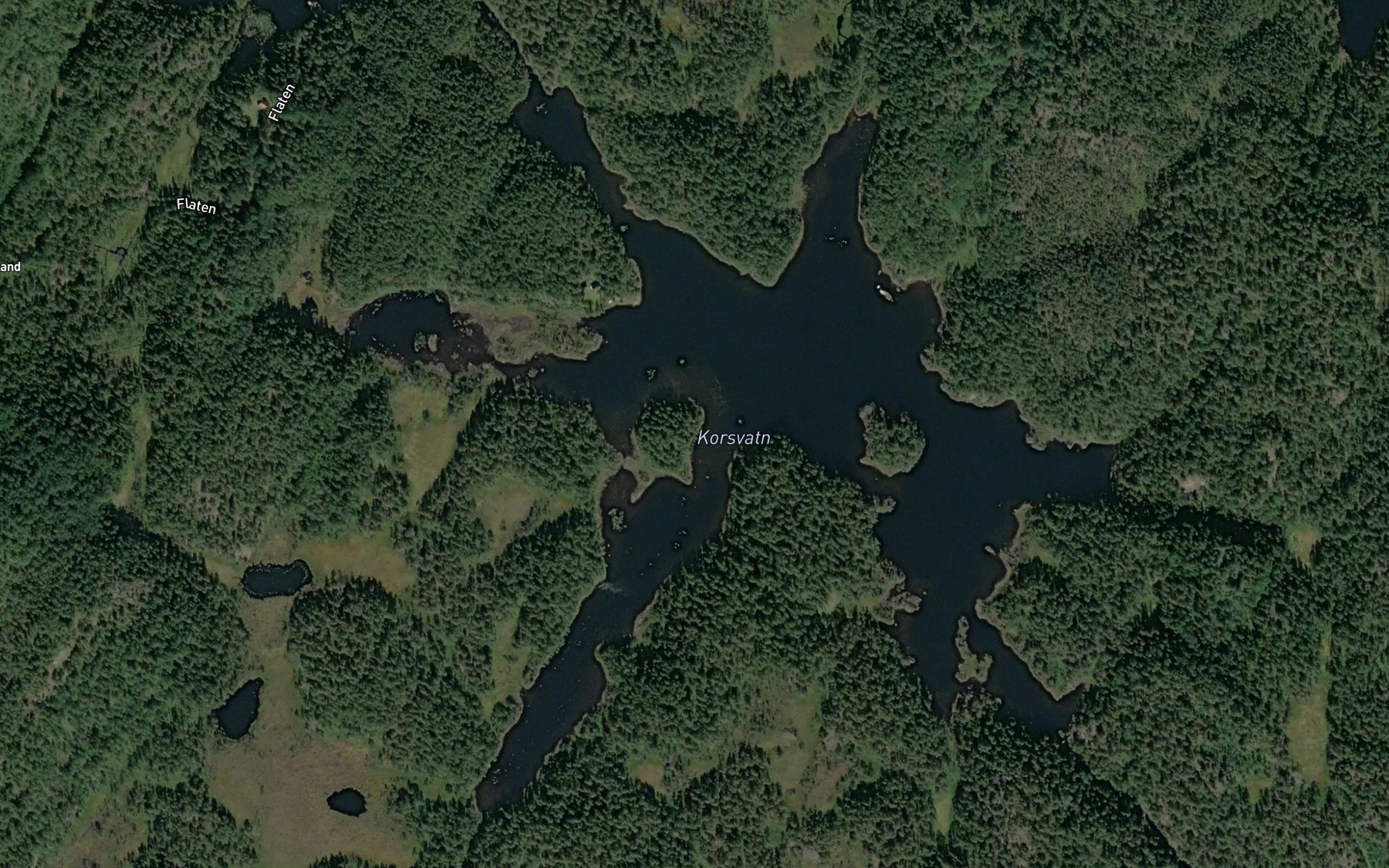 Satellite map of the Krossvatnet