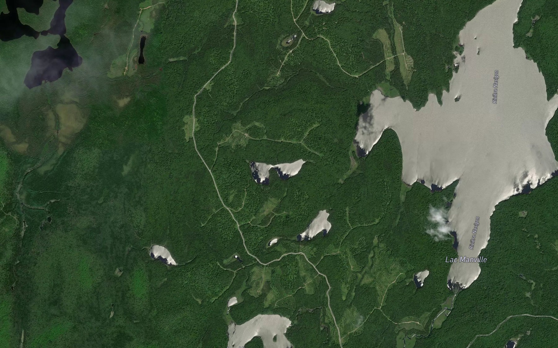 Satellite map of the Lac Boivin