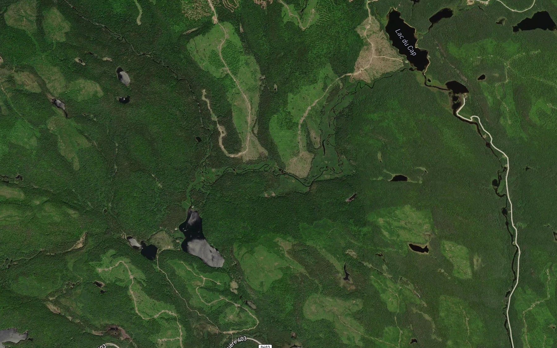 Satellite map of the Lac Mystic