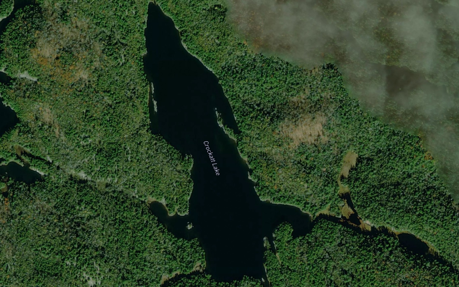 Satellite map of the Crockatt Lake