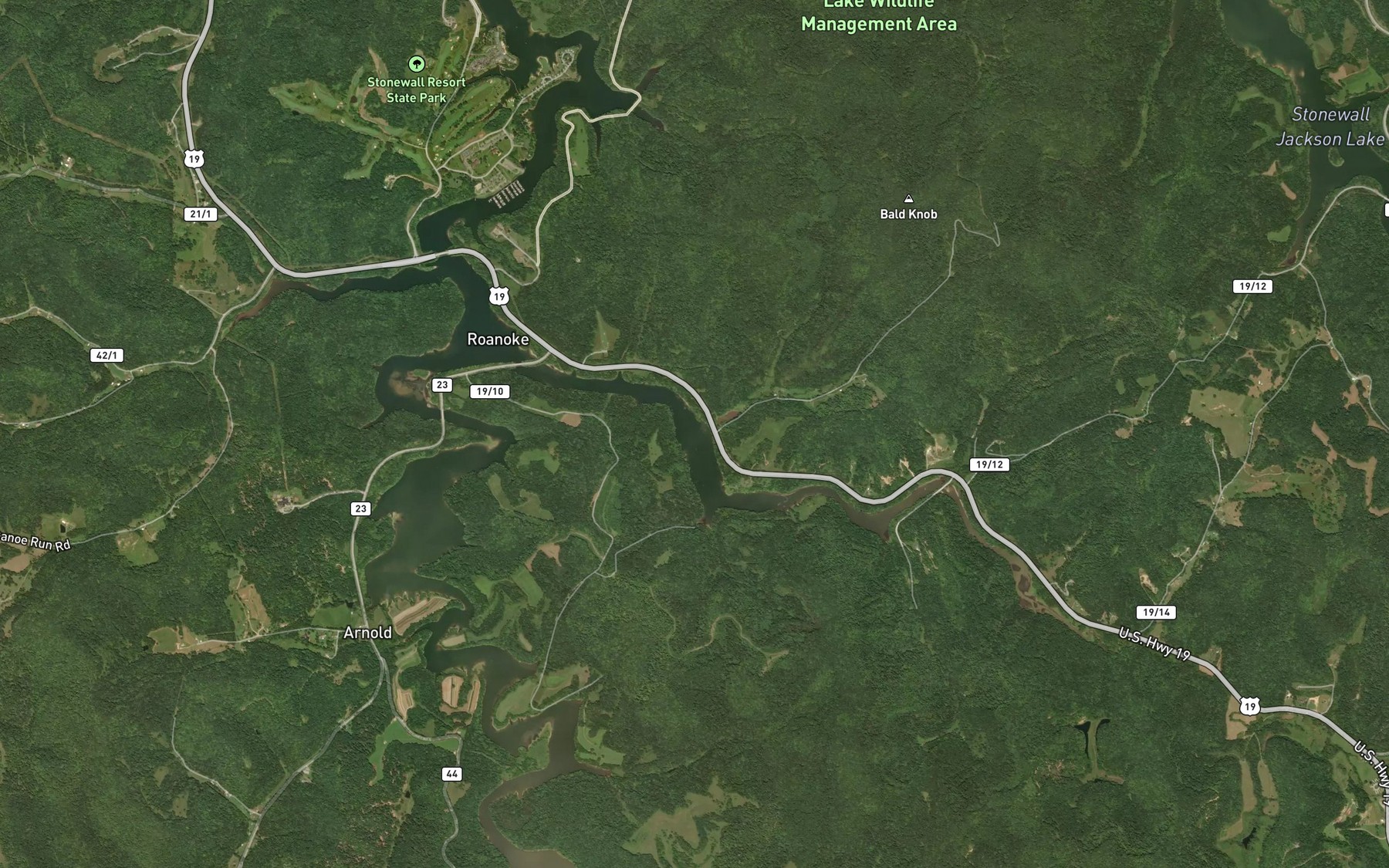 Satellite map of the Dunkin Run