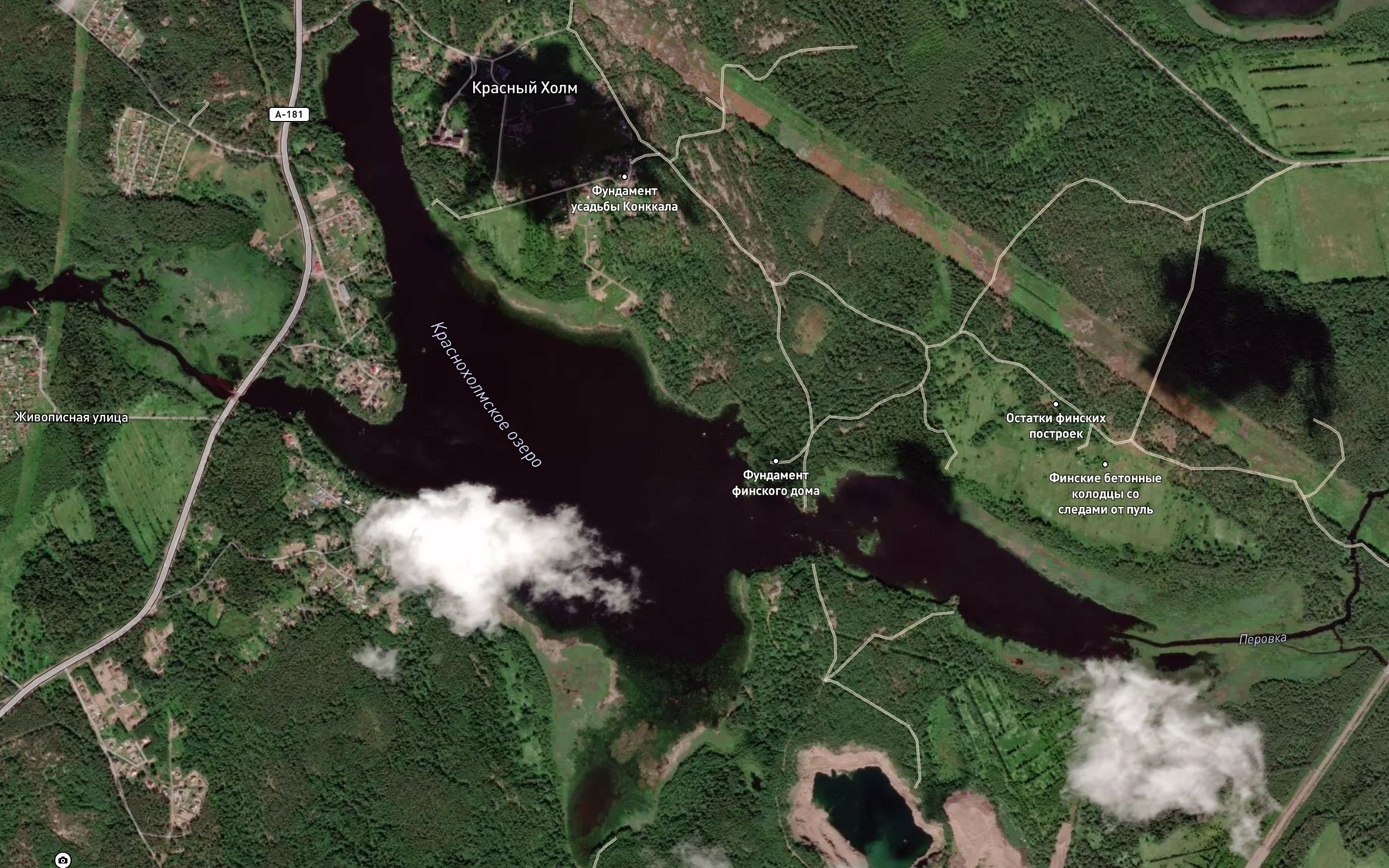 Satellite map of the Ozero Krasnokholmskoye