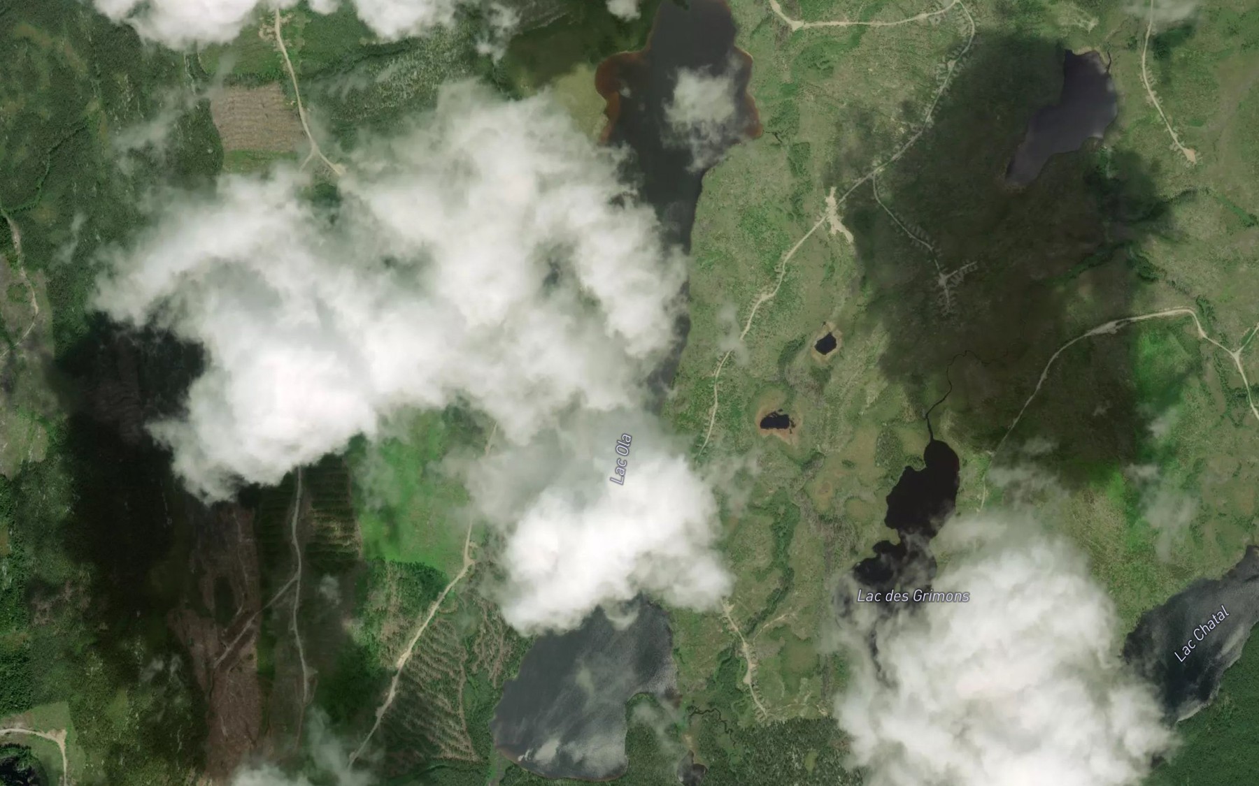 Satellite map of the Lac Ola