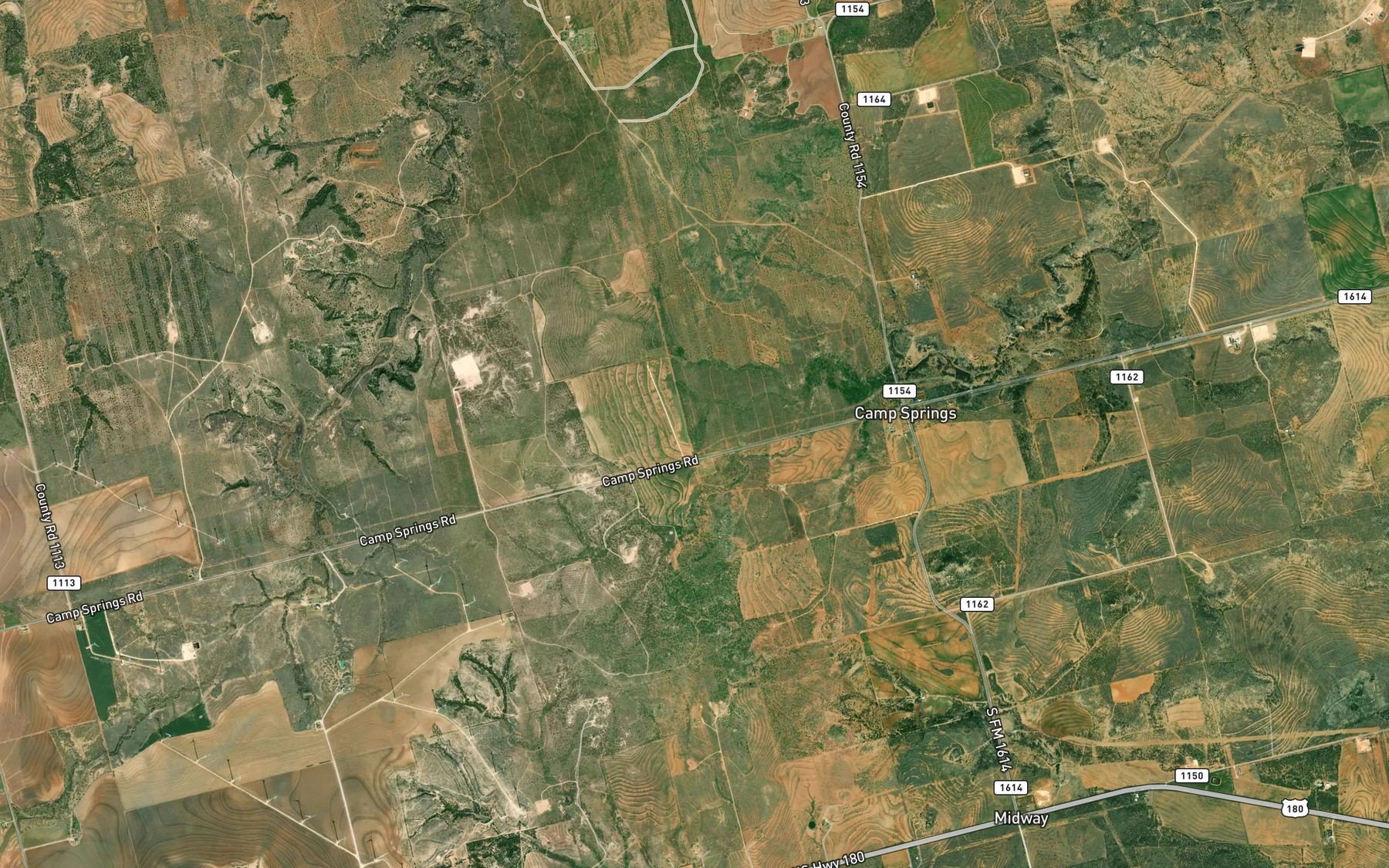 Satellite map of the Camp Springs
