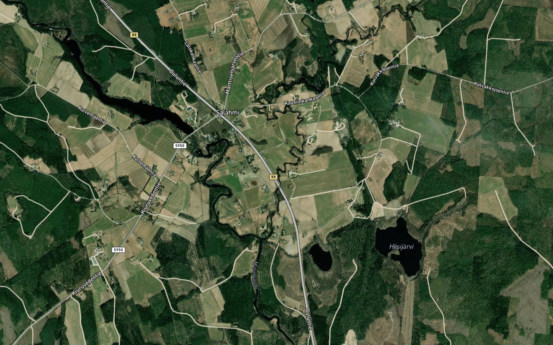 Satellite map of the Kotvakonjoki