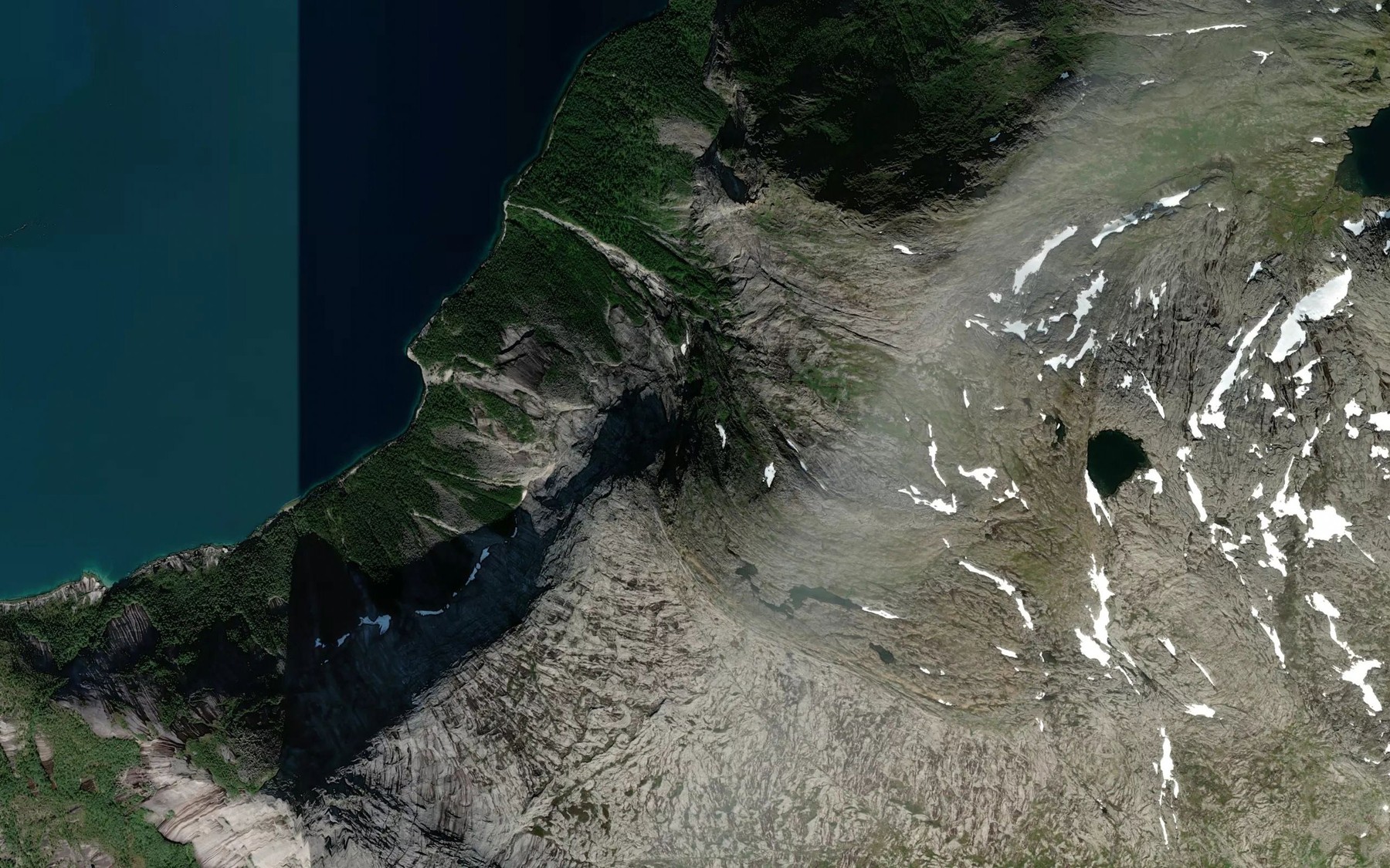 Satellite map of the Ceavrajohka