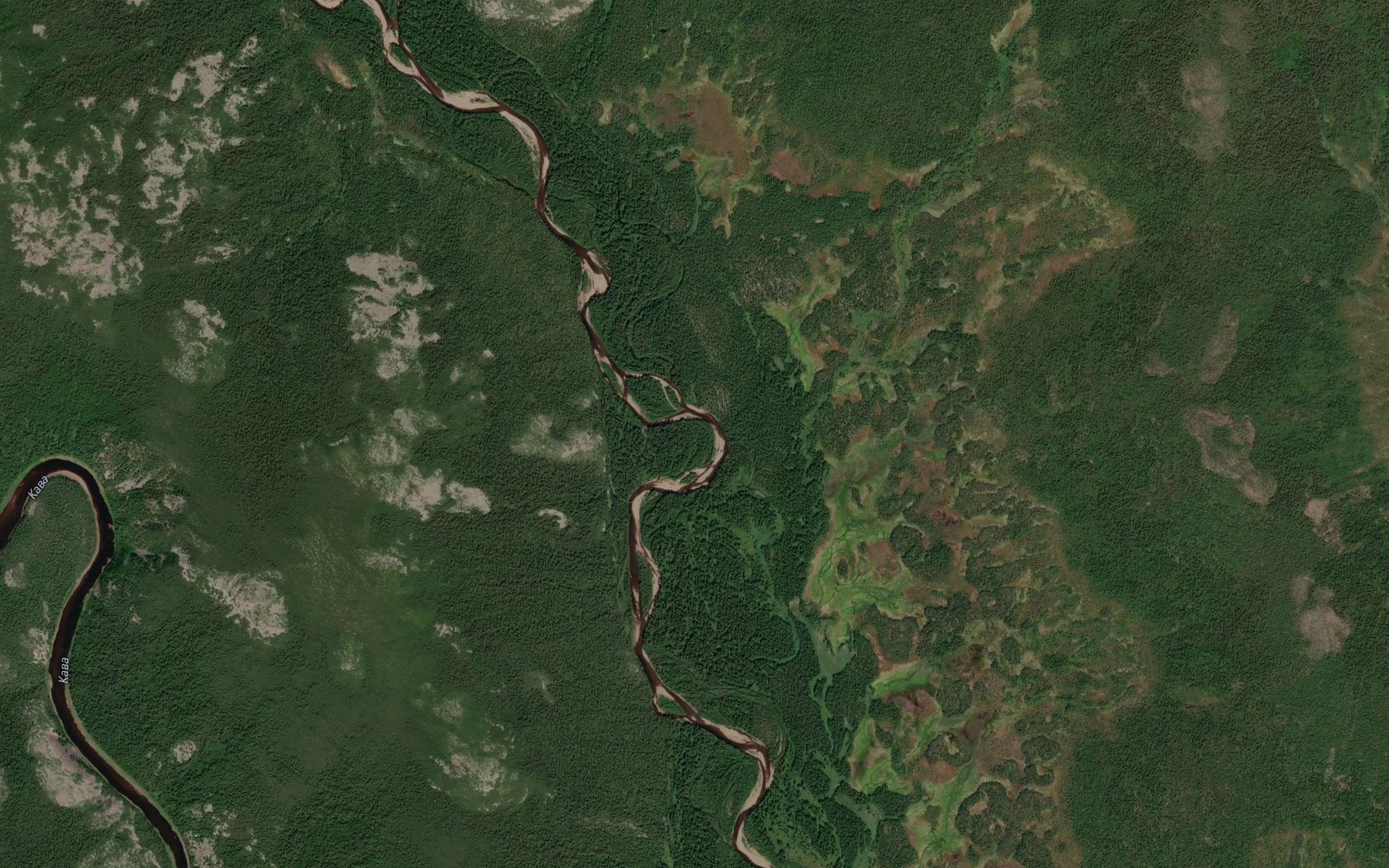 Satellite map of the Dzhes