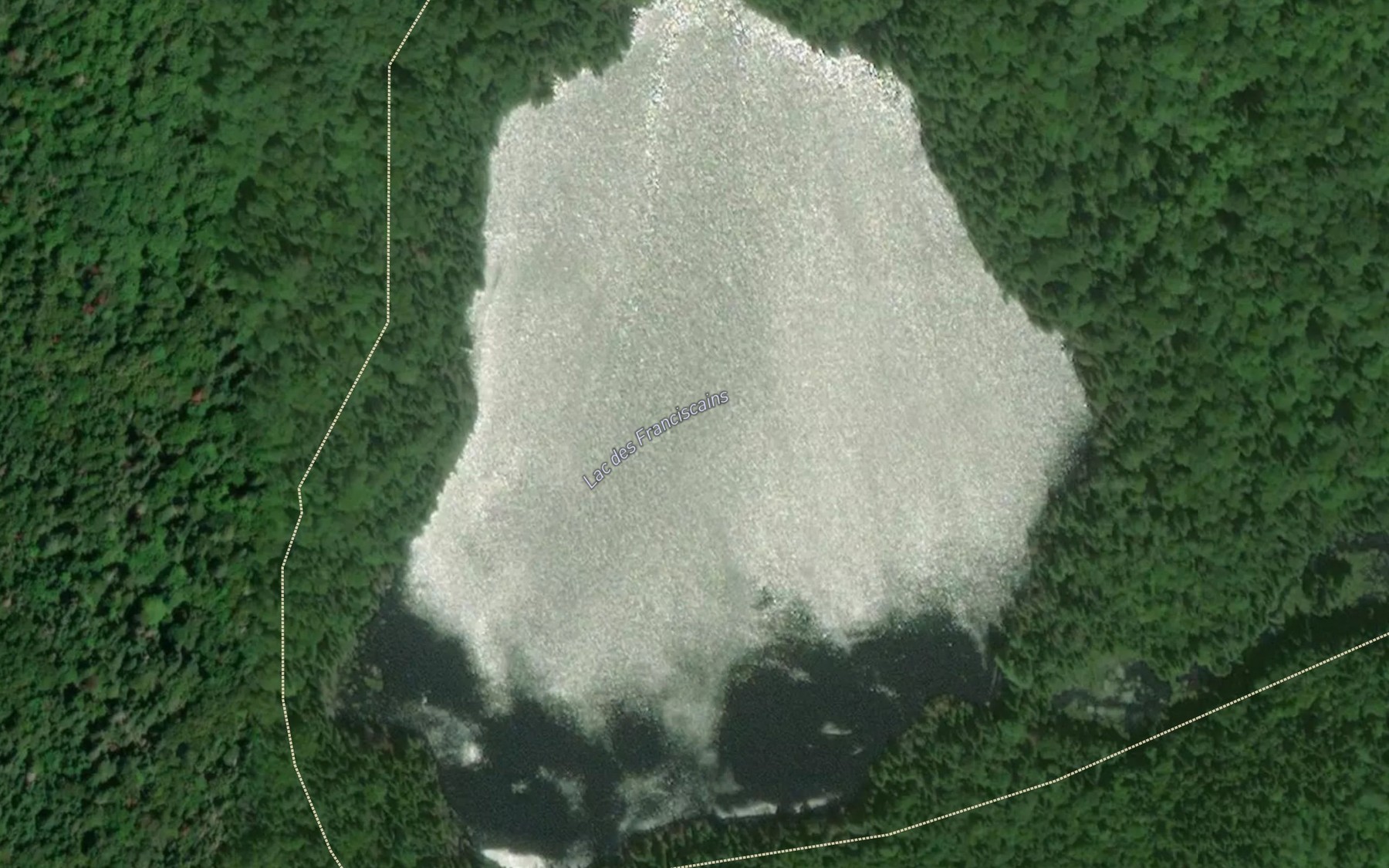 Satellite map of the Lac des Franciscains