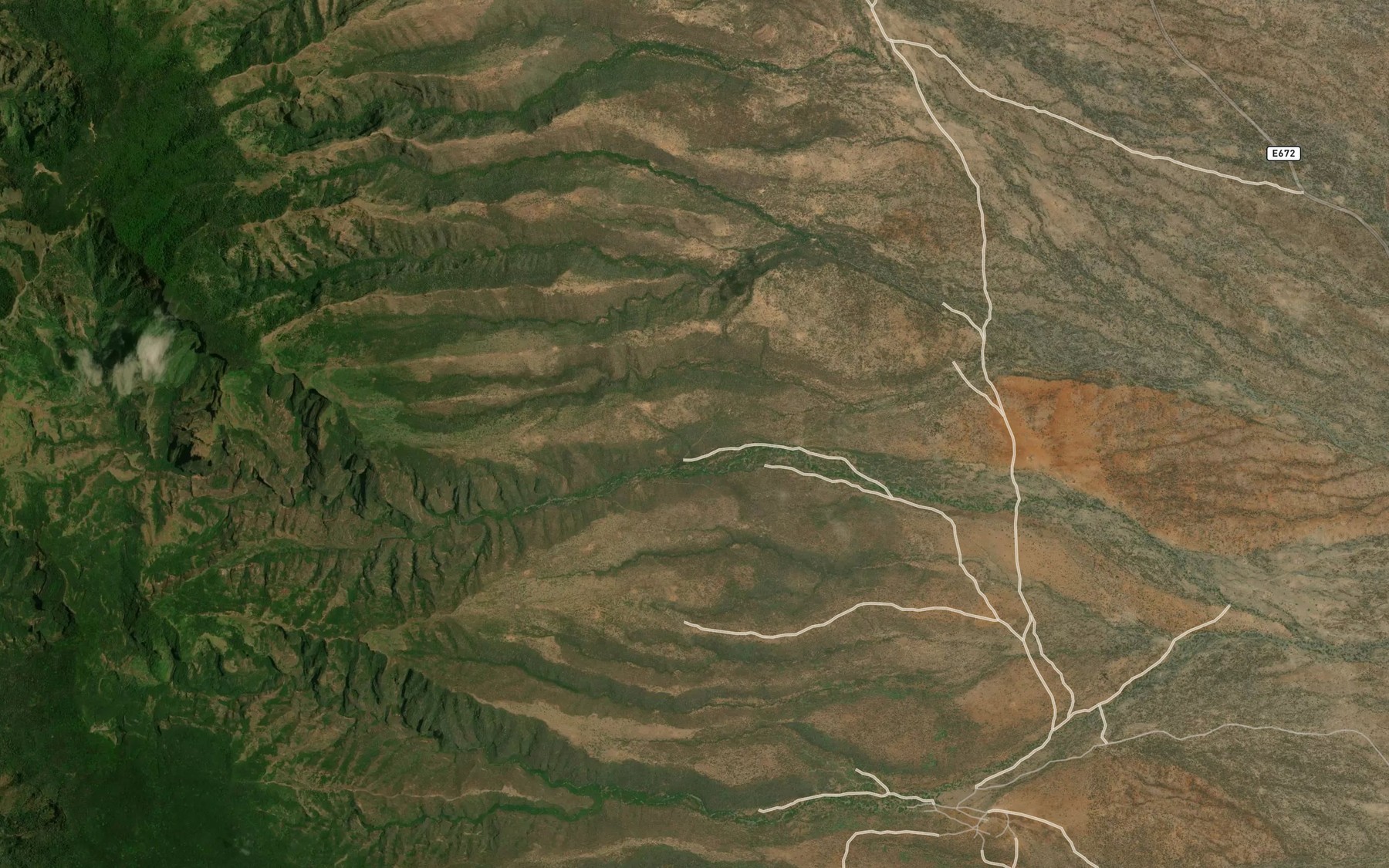 Satellite map of the Gallan