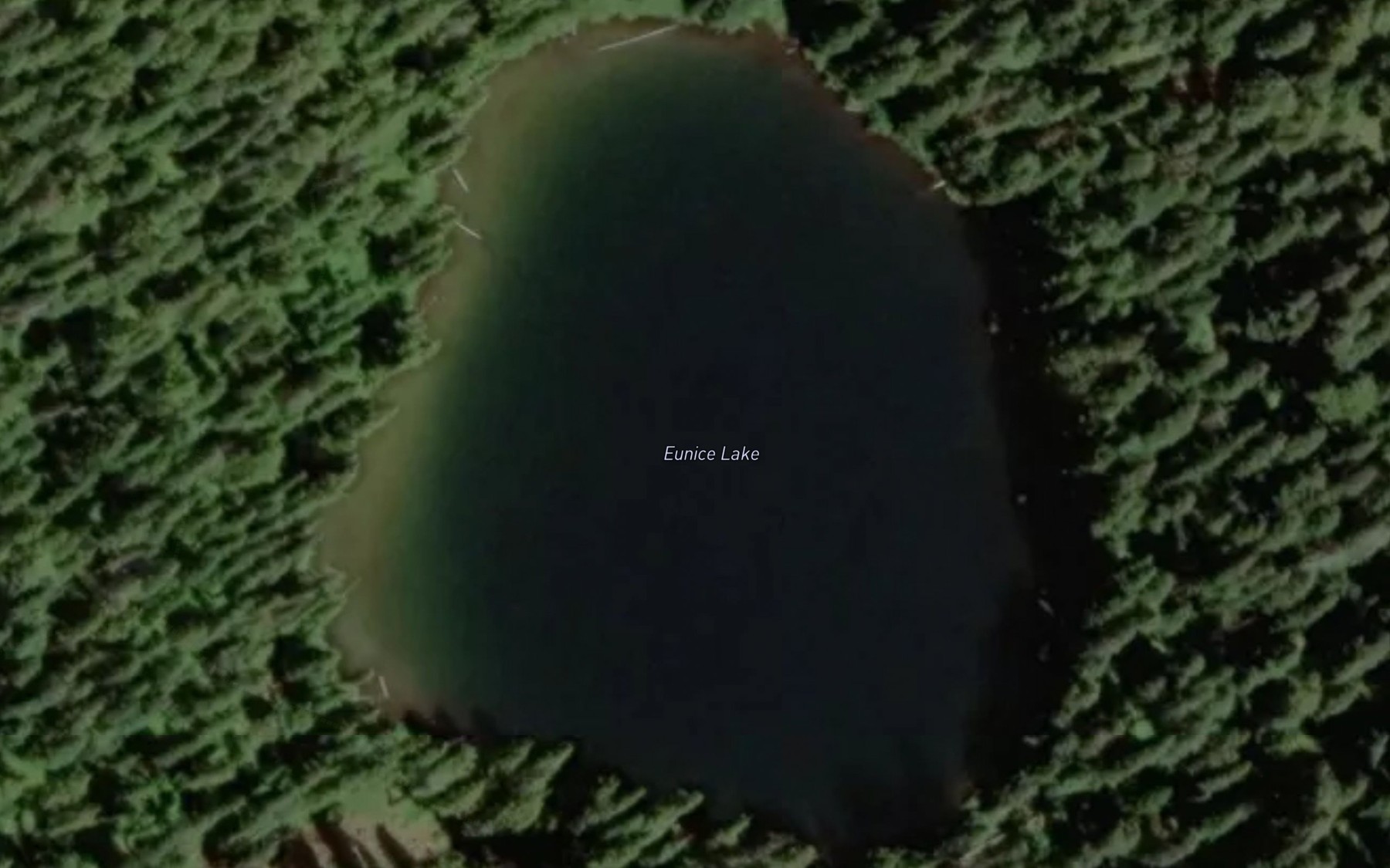 Satellite map of the Eunice Lake