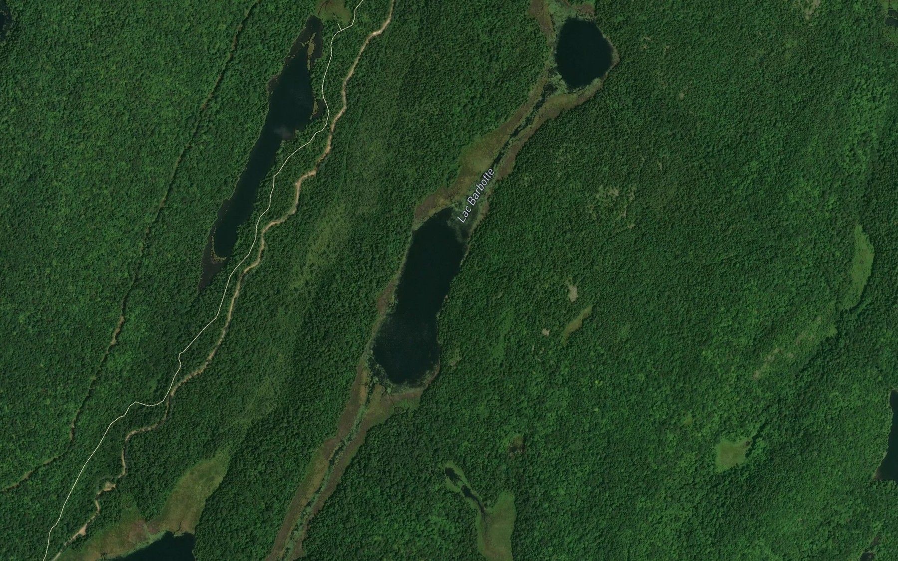 Satellite map of the Lac Barbotte