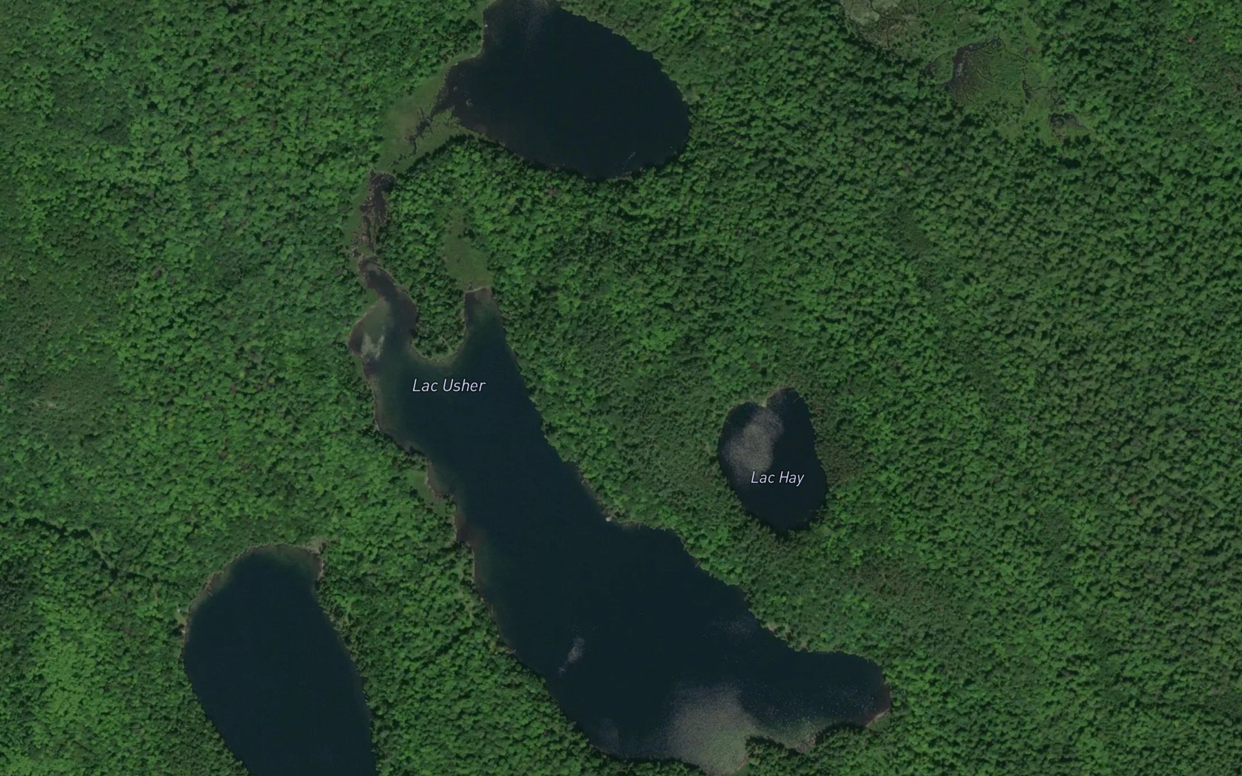 Satellite map of the Lac Usher
