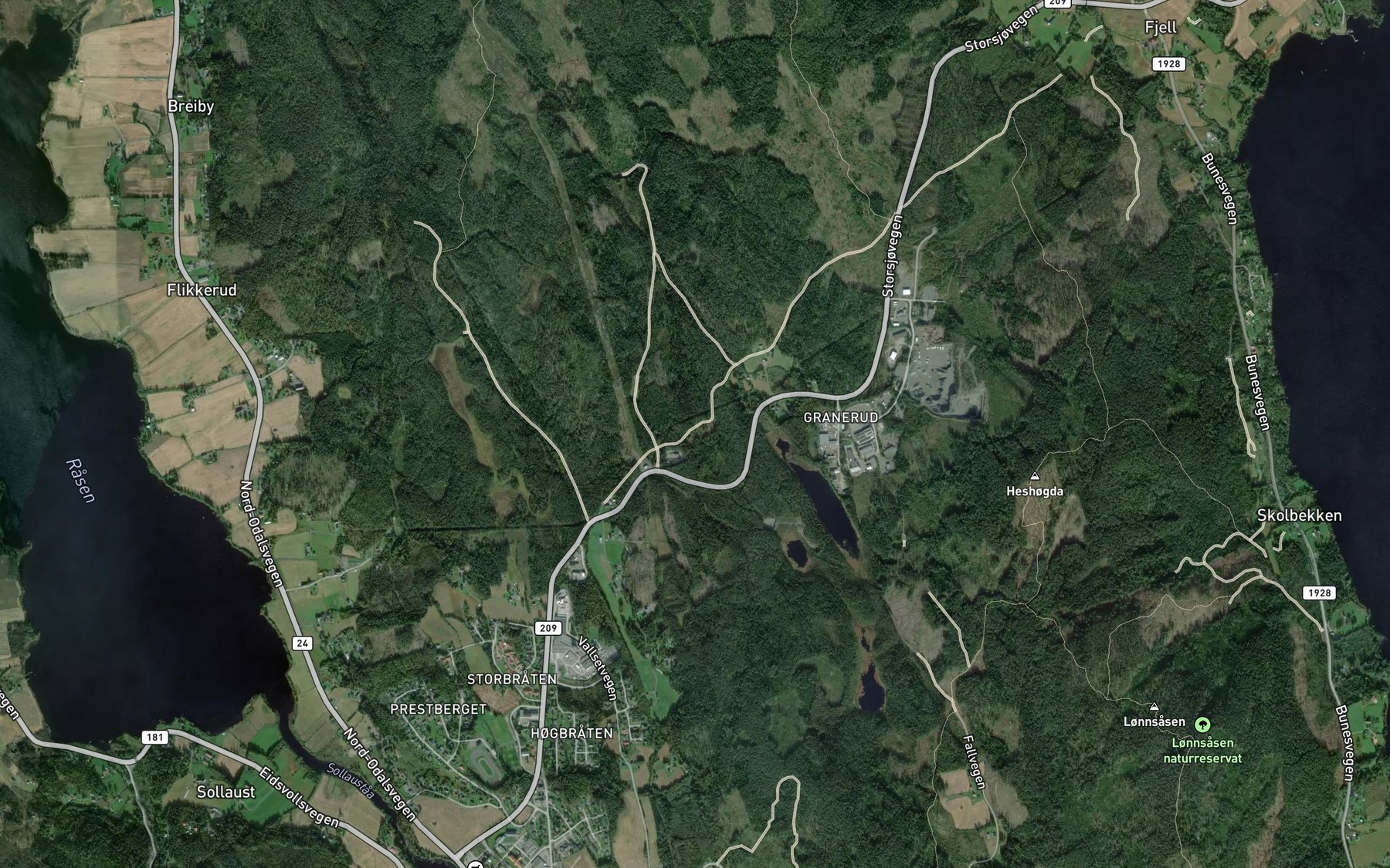 Satellite map of the Measbekken