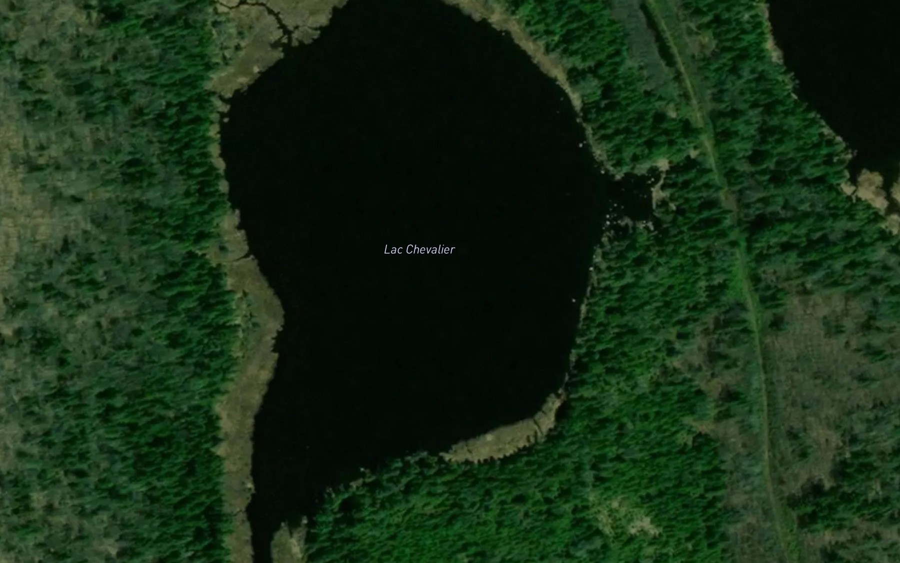 Satellite map of the Lac Chevalier