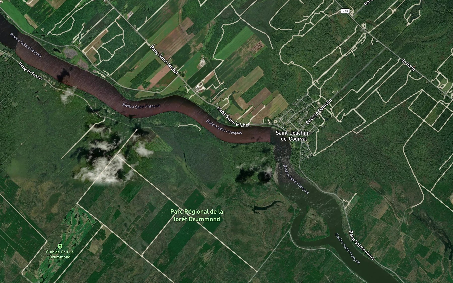 Satellite map of the Ruisseau Noir