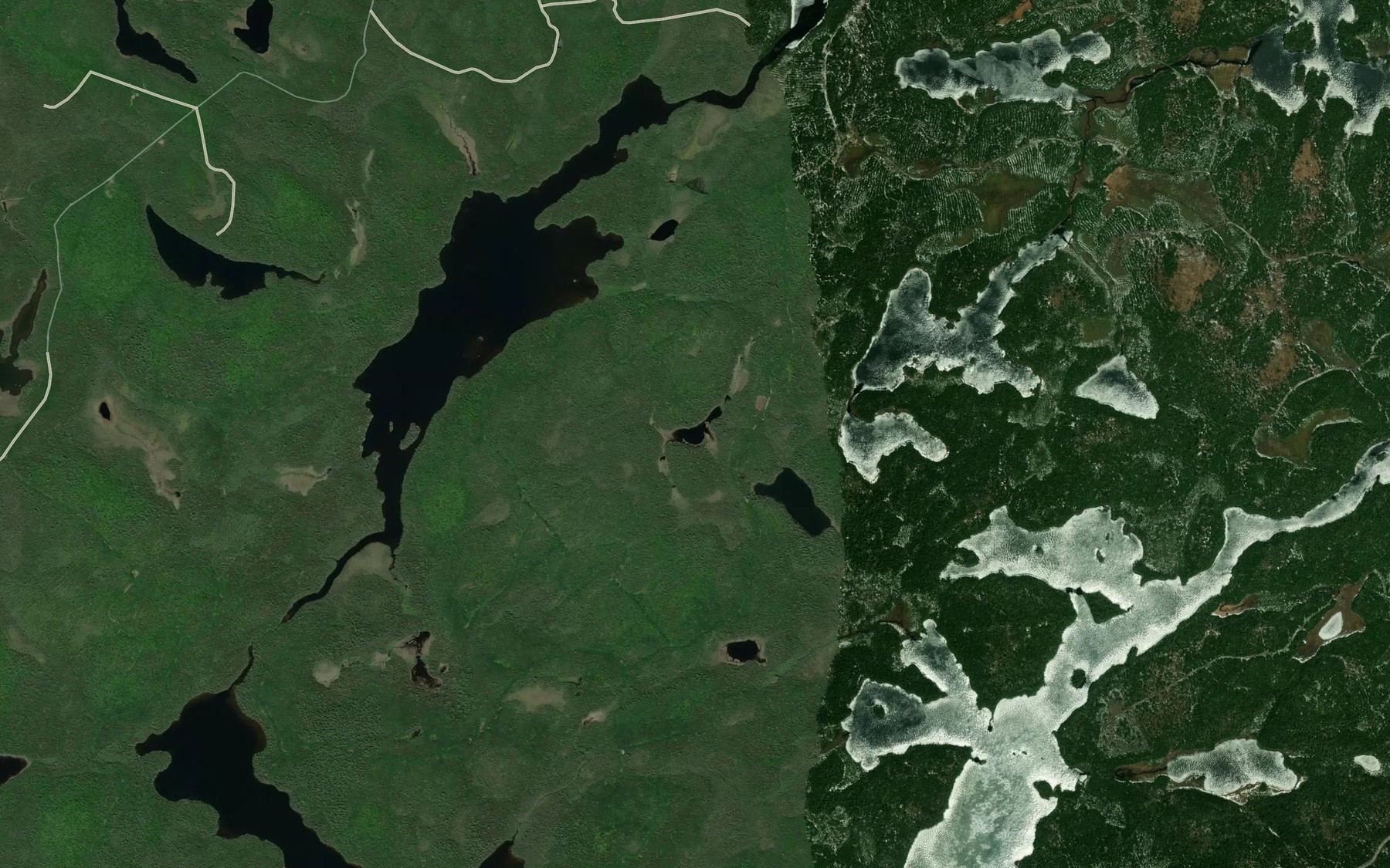 Satellite map of the Lac Fosty