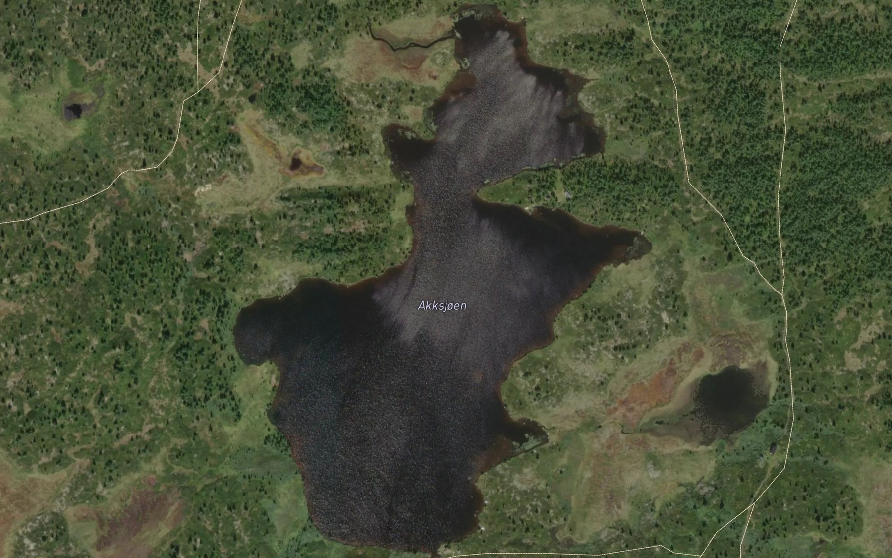 Satellite map of the Akksjoen