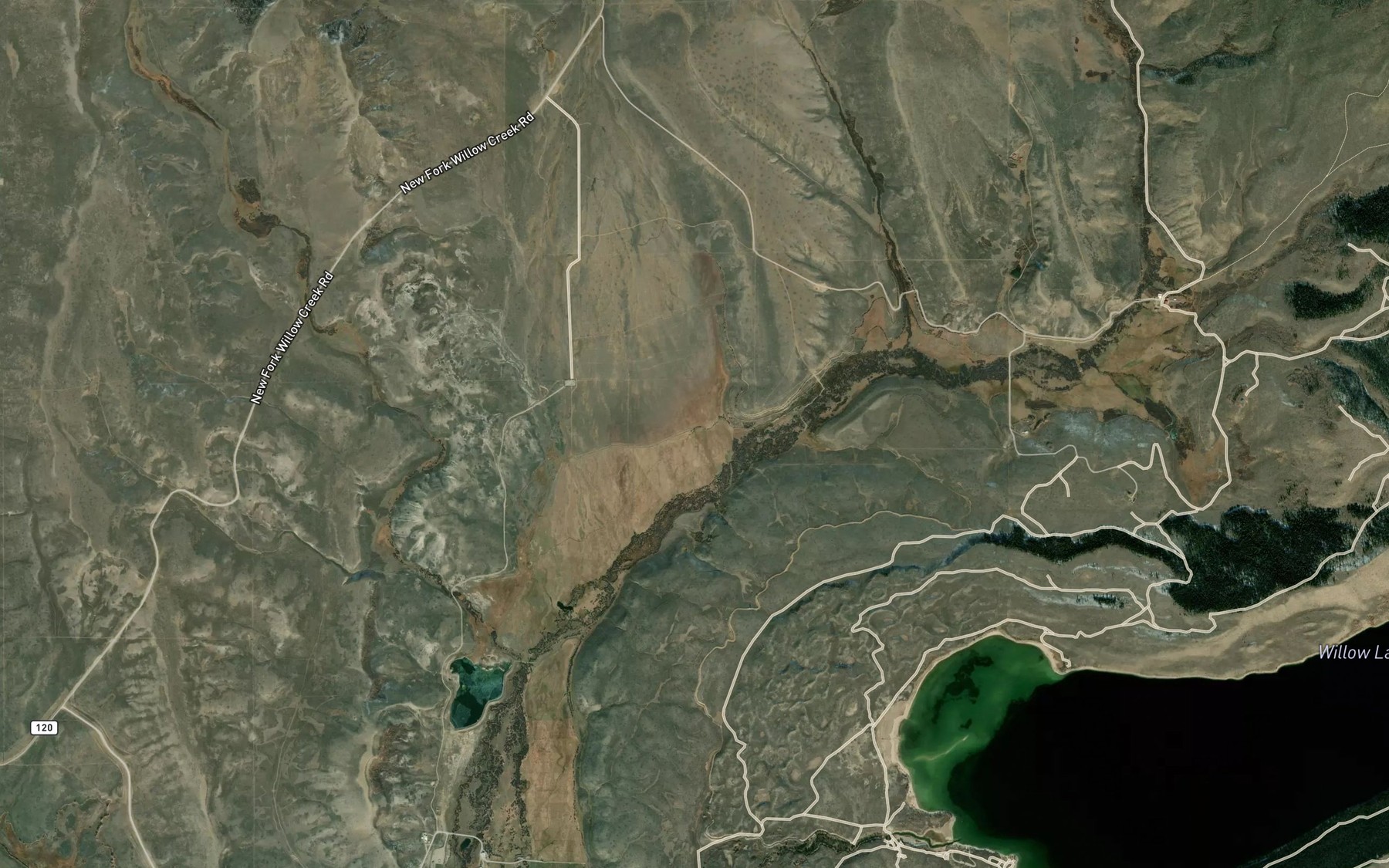 Satellite map of the Dodge Ditch