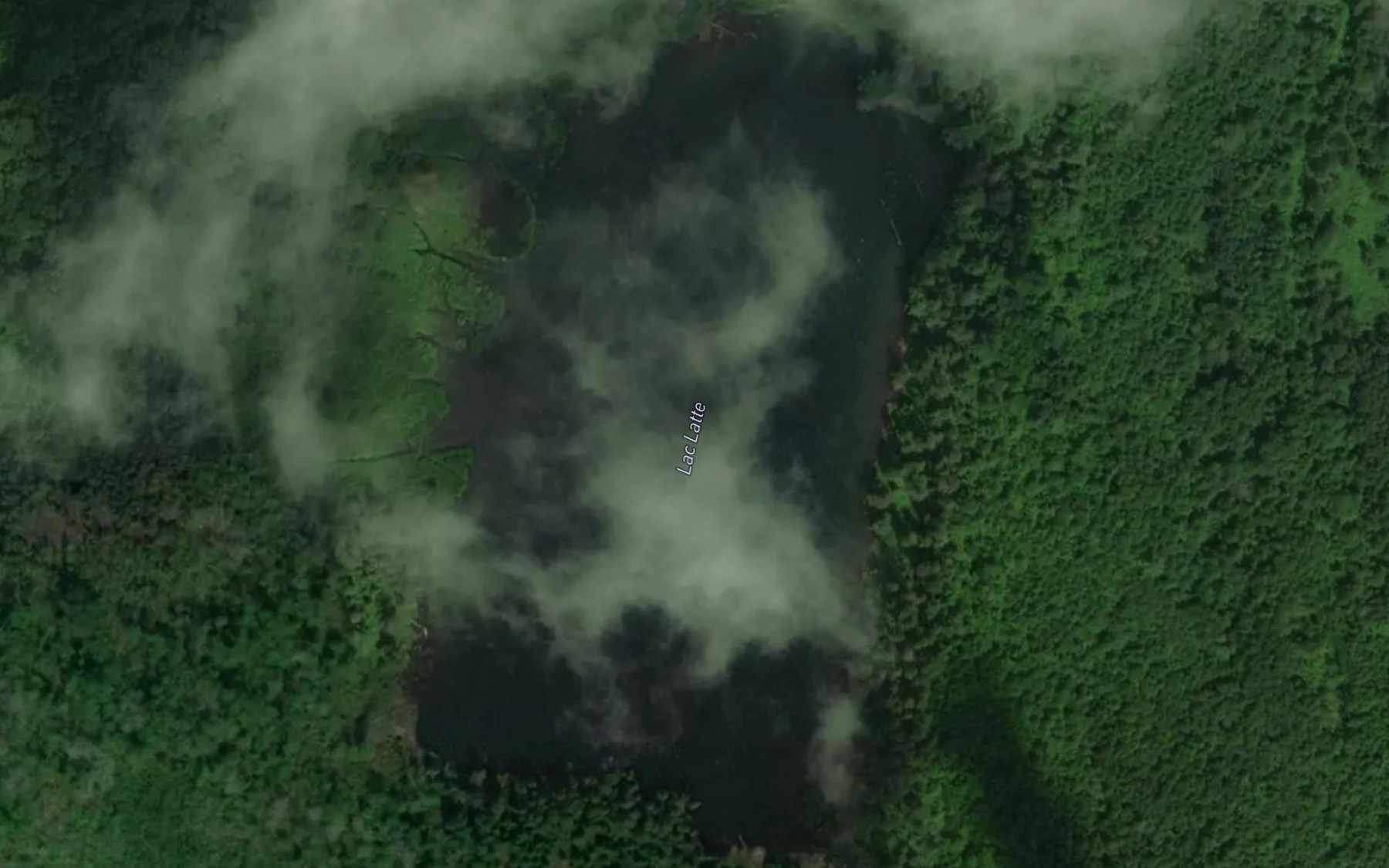 Satellite map of the Lac Latte