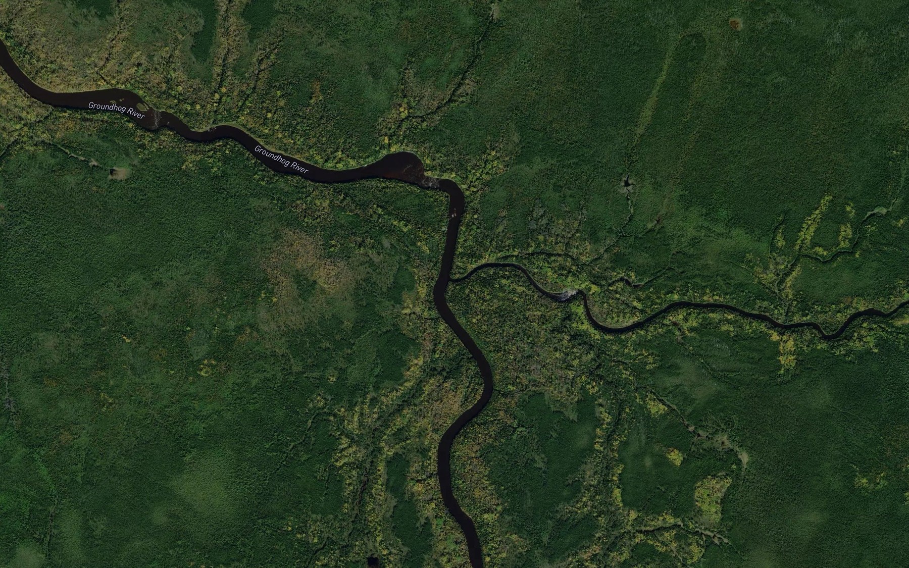 Satellite map of the Nat River