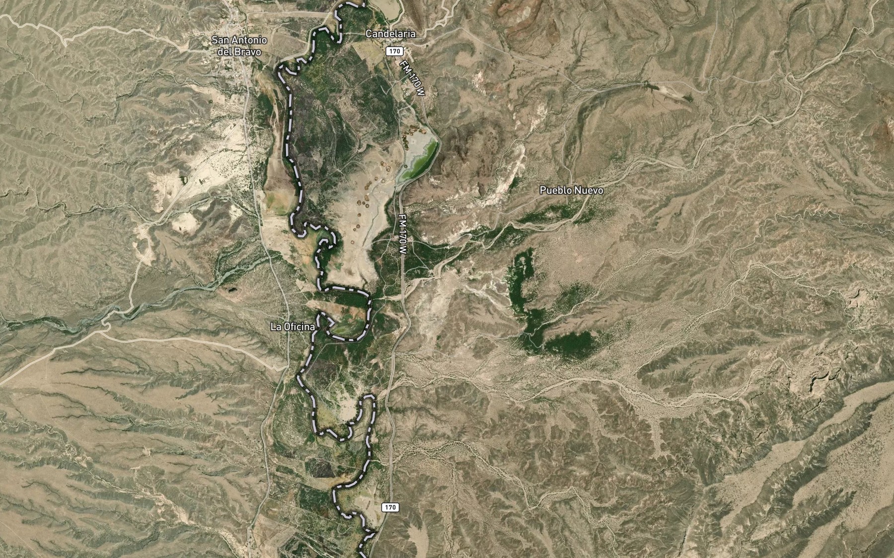 Satellite map of the La Cienega