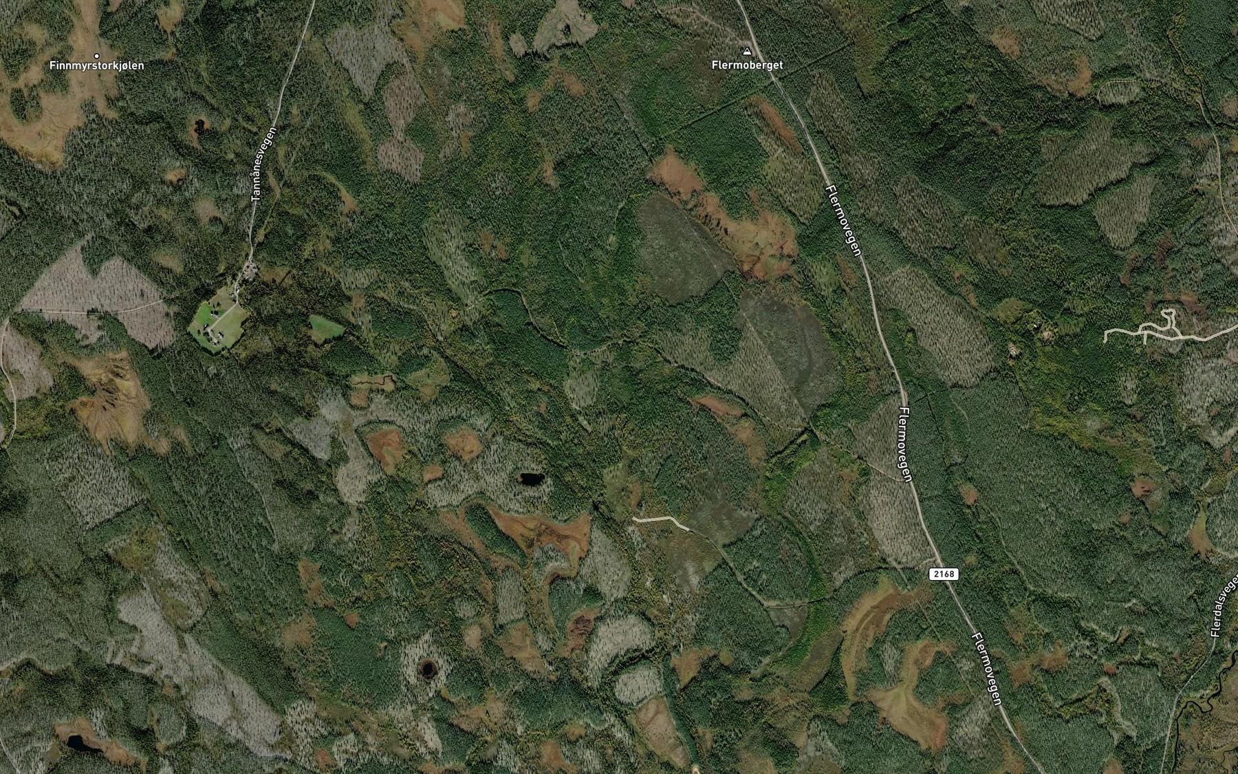 Satellite map of the Tannanesbekken