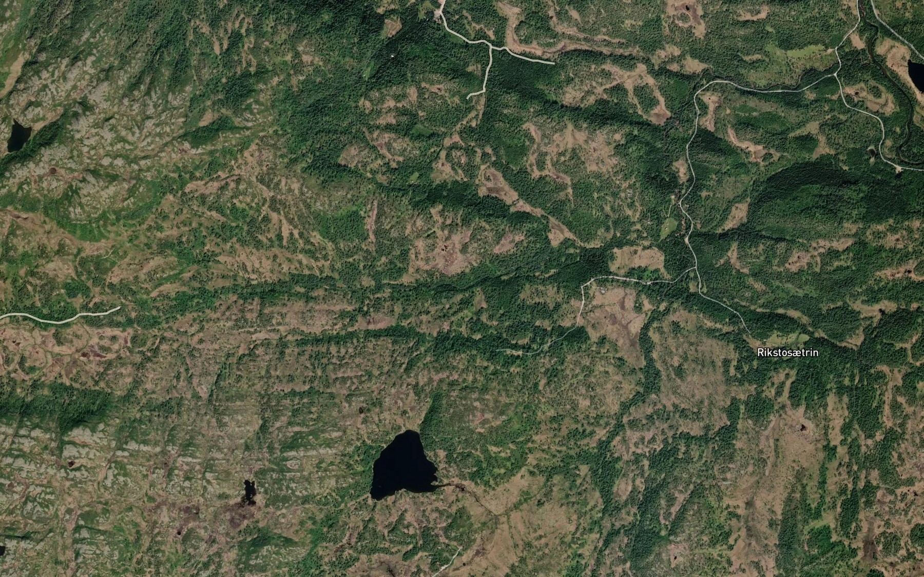 Satellite map of the Smidalsbekken