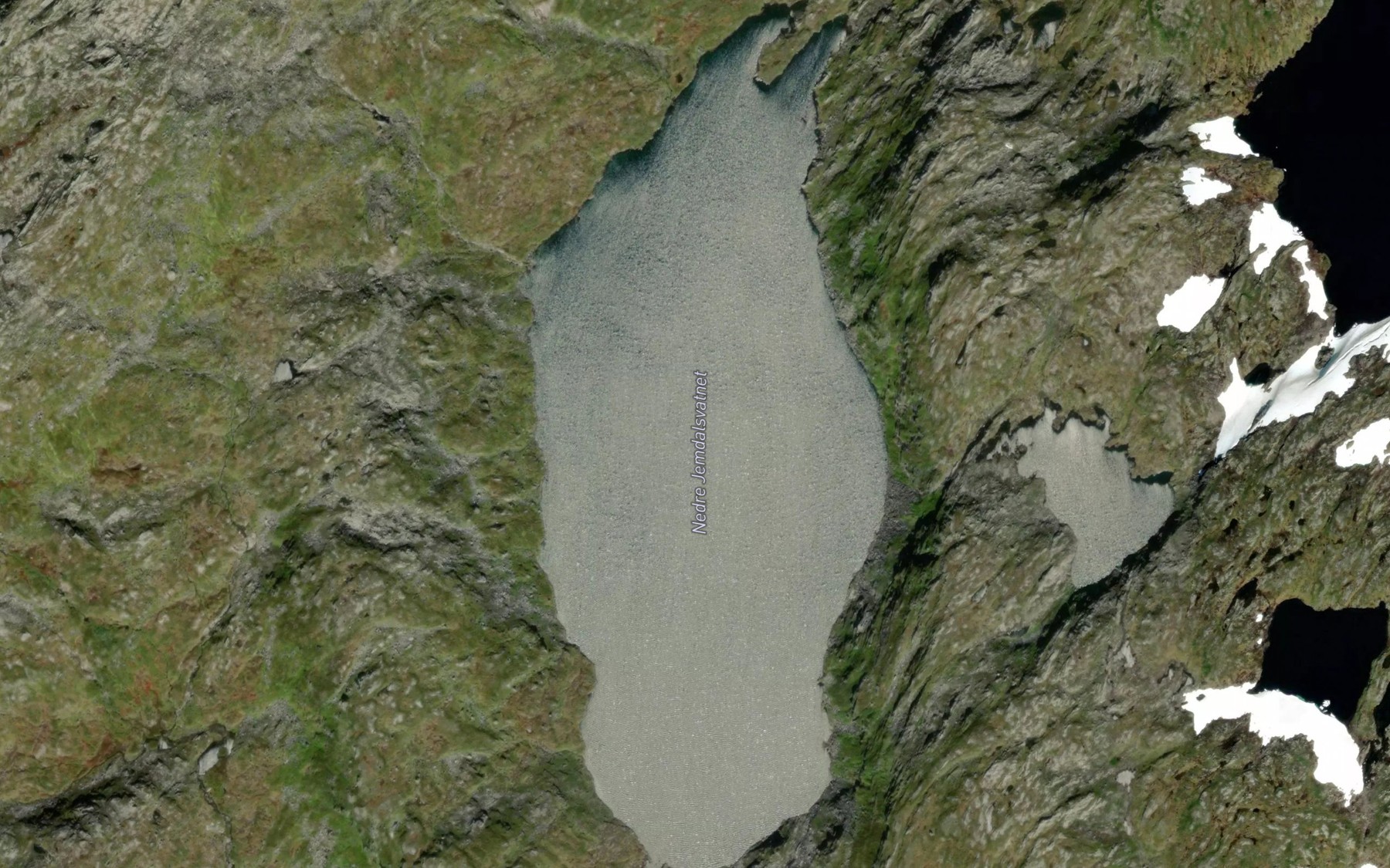 Satellite map of the Jemdalsvatnet,nedre